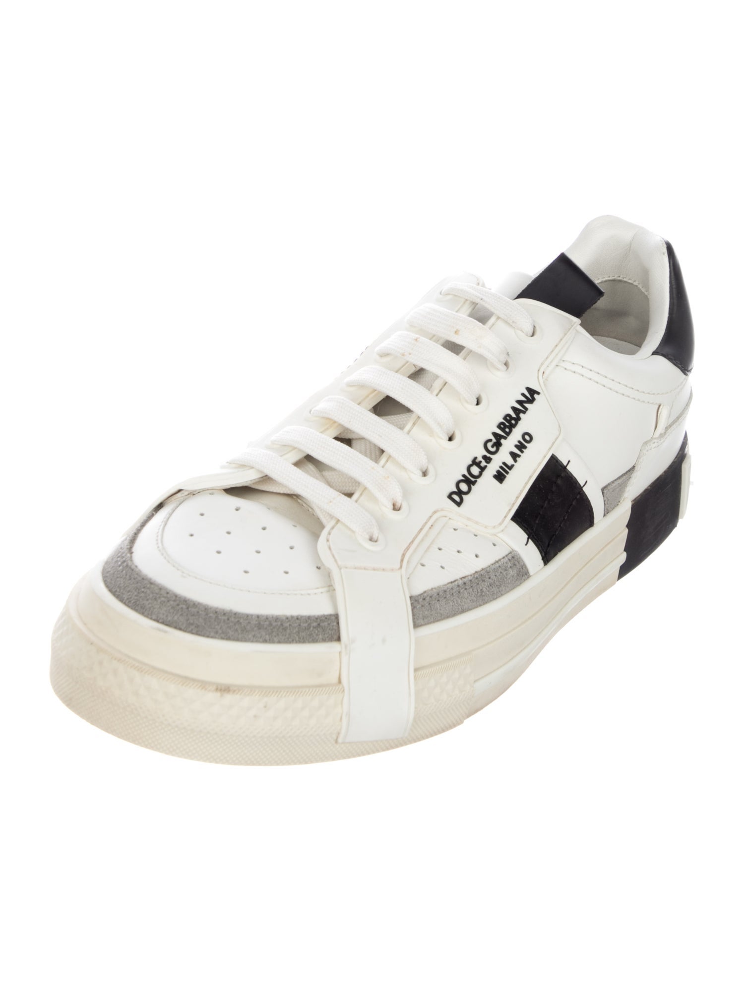 Dolce & Gabbana Leather Printed Sneakers