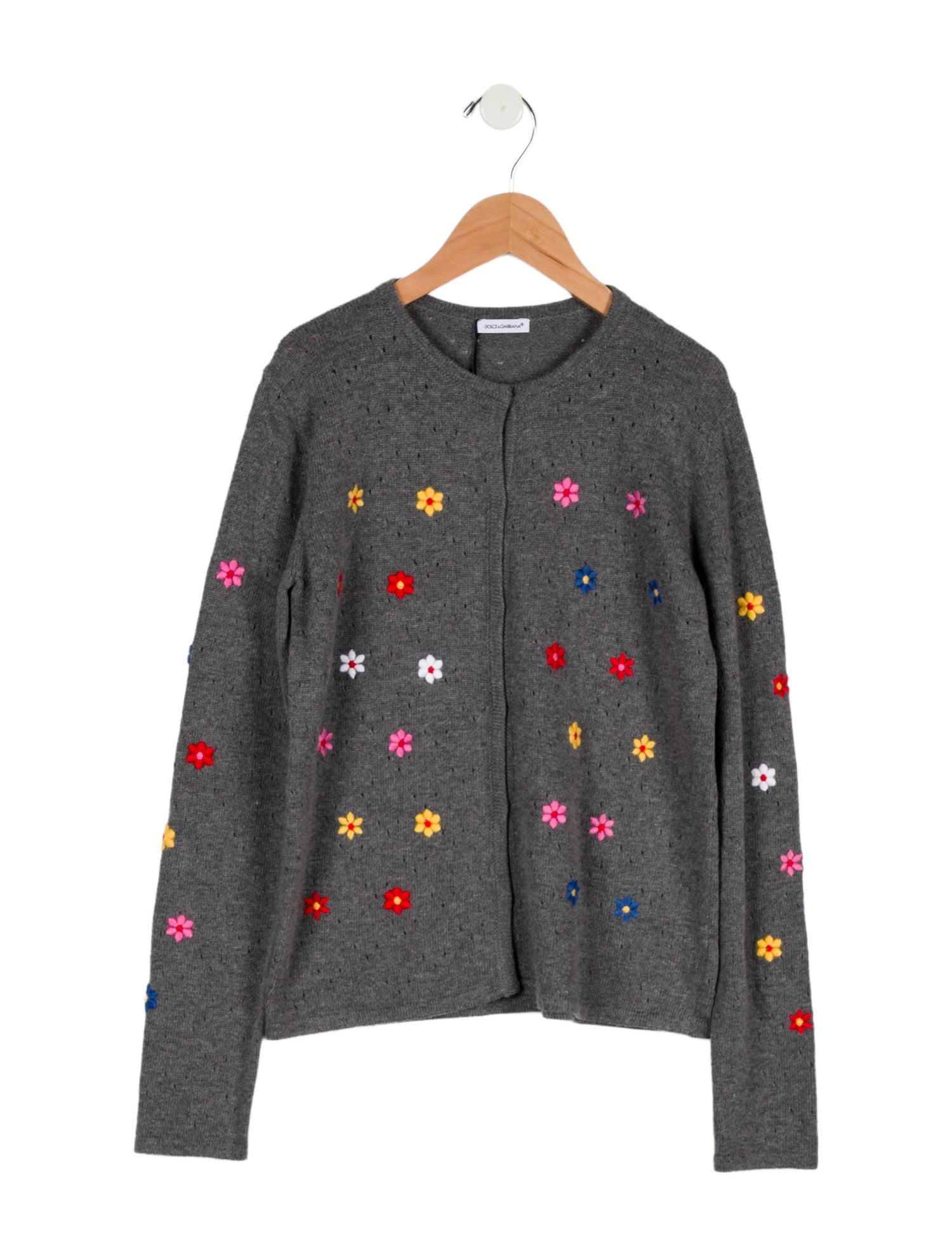 Dolce & Gabbana Girls' Floral Print Knit Cardigan w/Tags