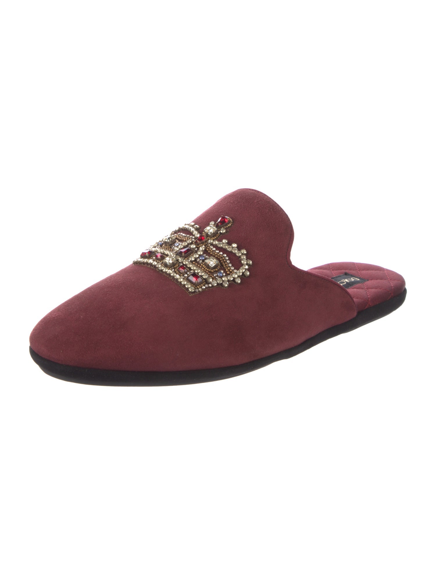 Dolce & Gabbana Crystal Embellishments Slippers