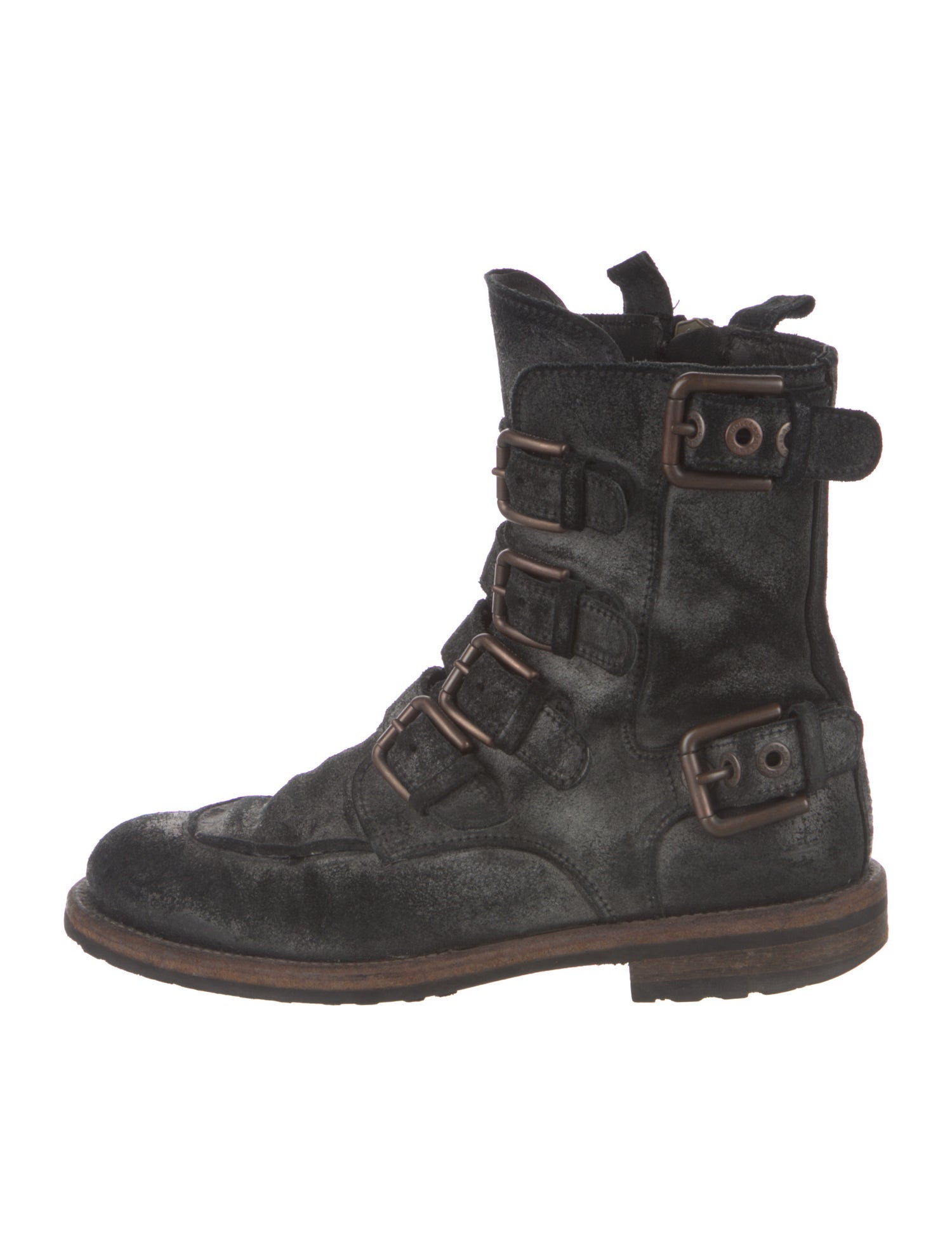 Dolce & Gabbana Leather Lace-Up Boots