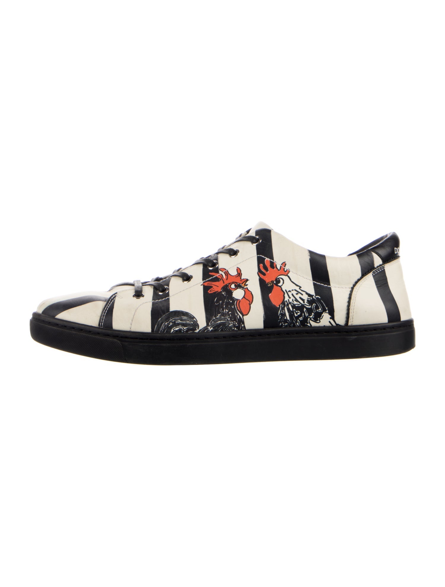 Dolce & Gabbana Leather Printed Sneakers