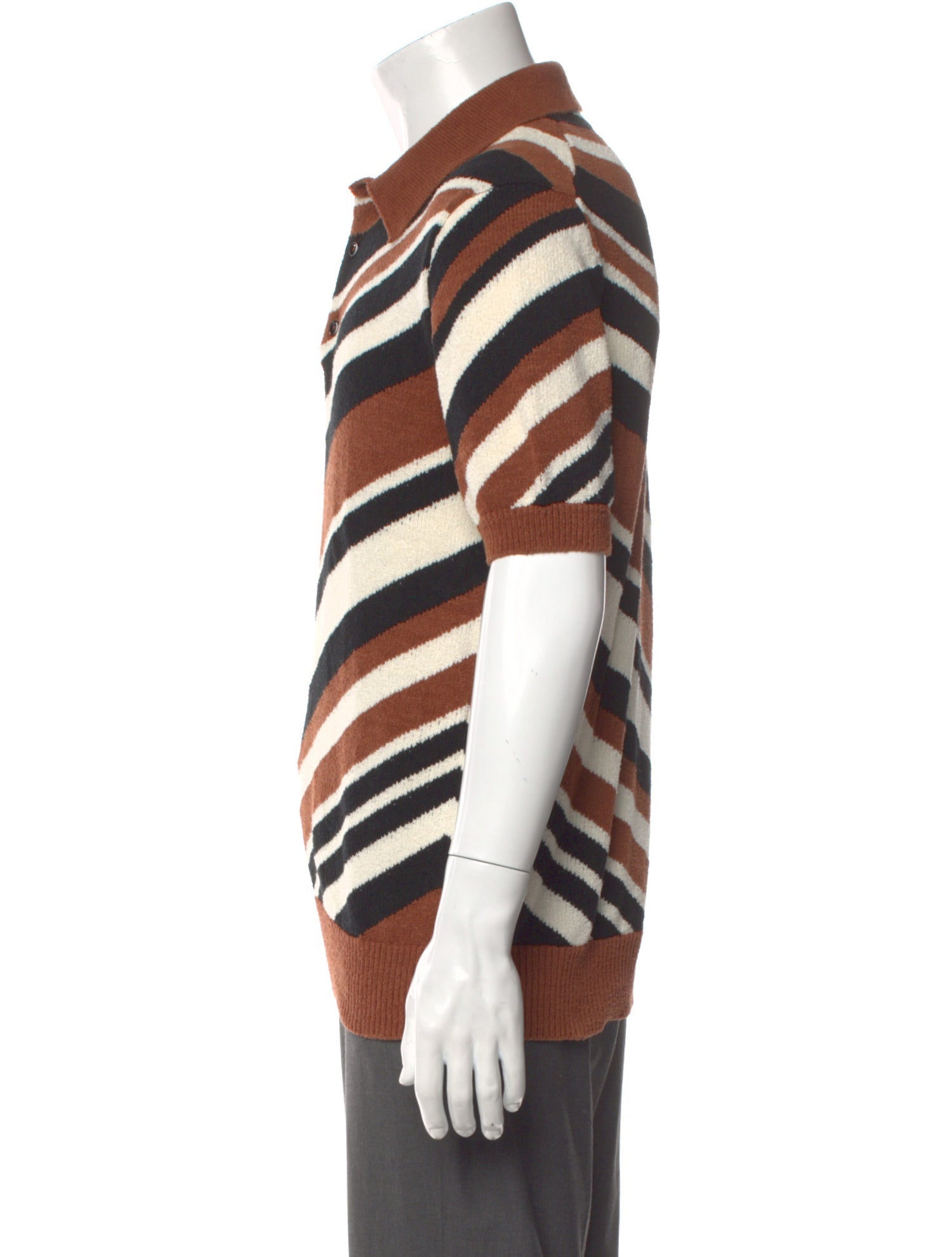 Dolce & Gabbana Striped Crew Neck Polo Shirt