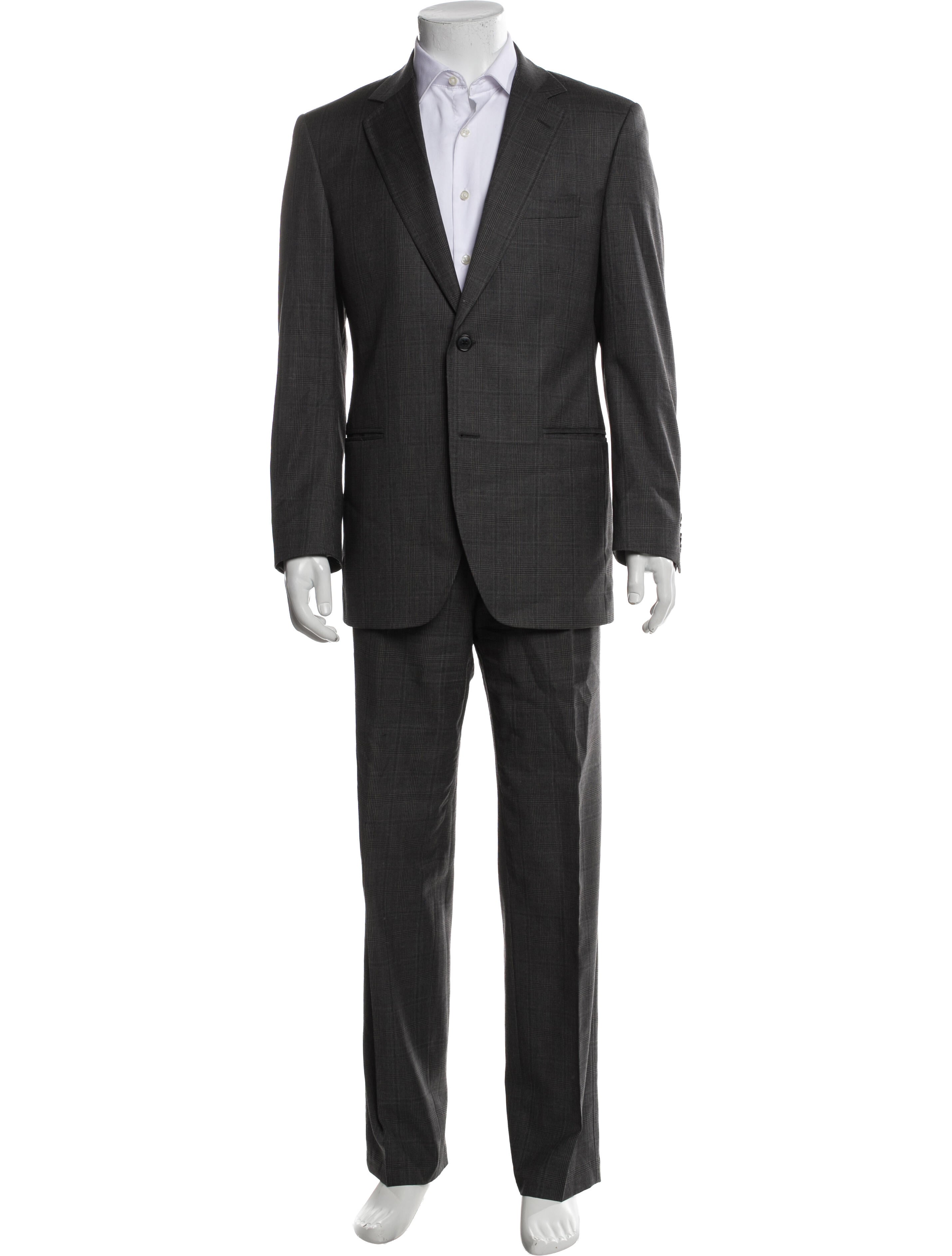 Dolce & Gabbana Virgin Wool Plaid Print Two-Piece Suit