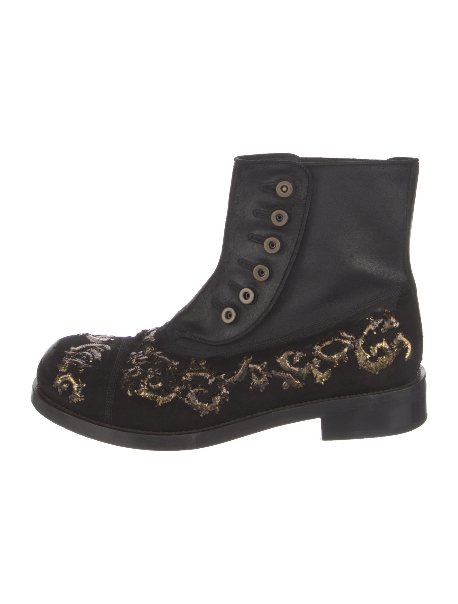 Dolce & Gabbana Suede Printed Boots
