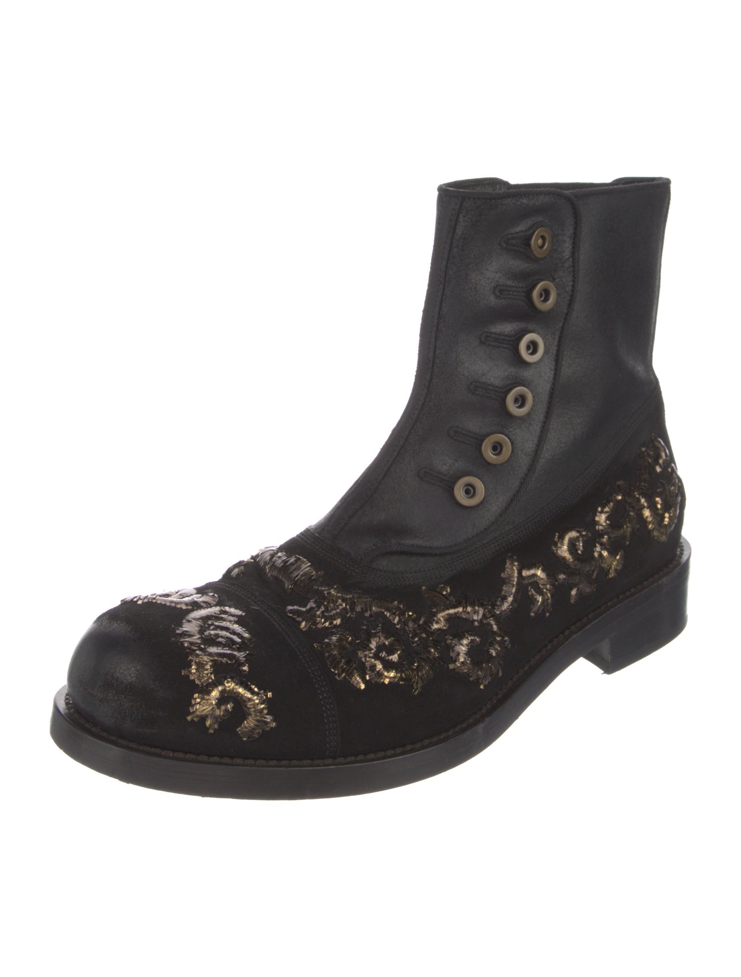 Dolce & Gabbana Suede Printed Boots