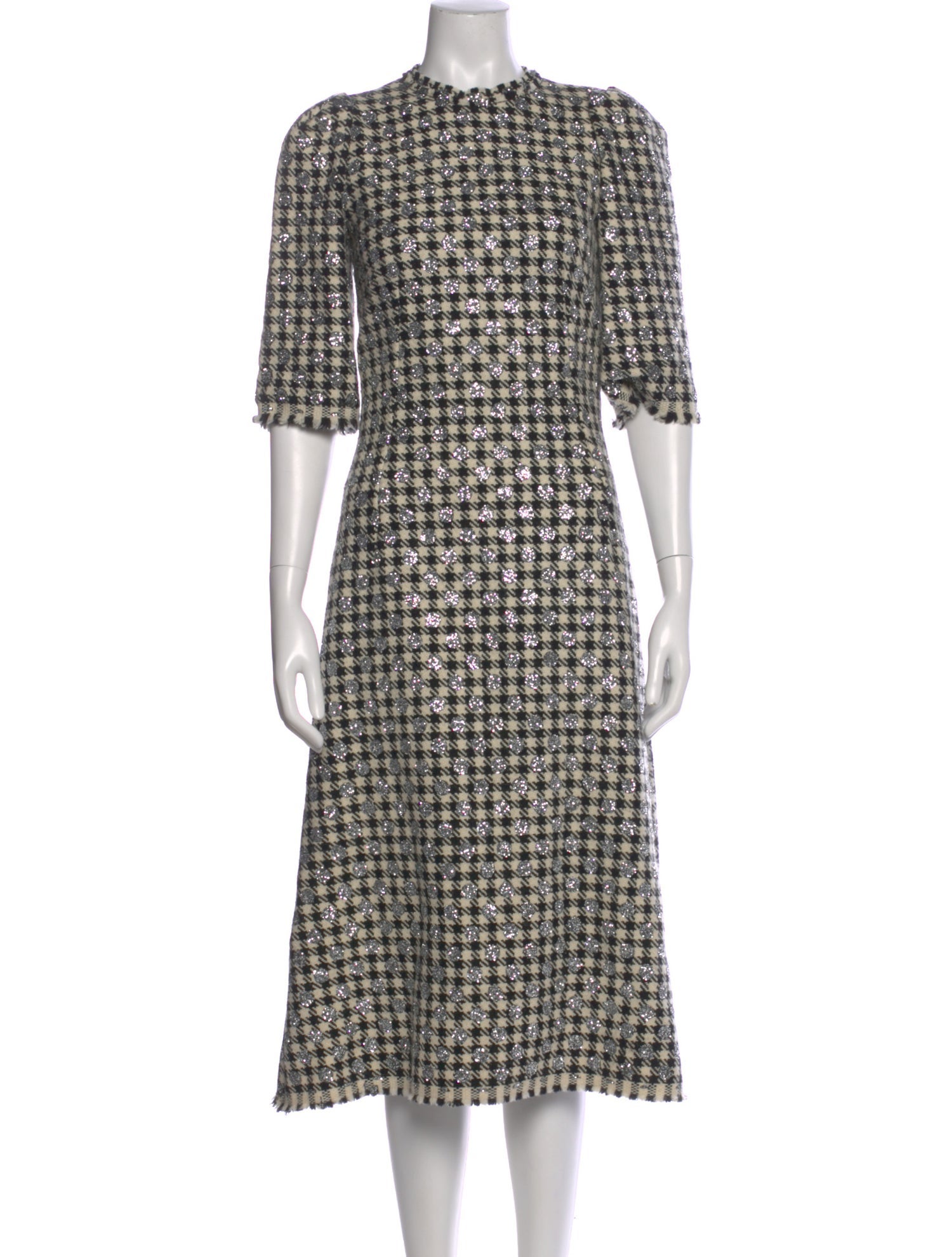 Dolce & Gabbana Virgin Wool Midi Length Dress