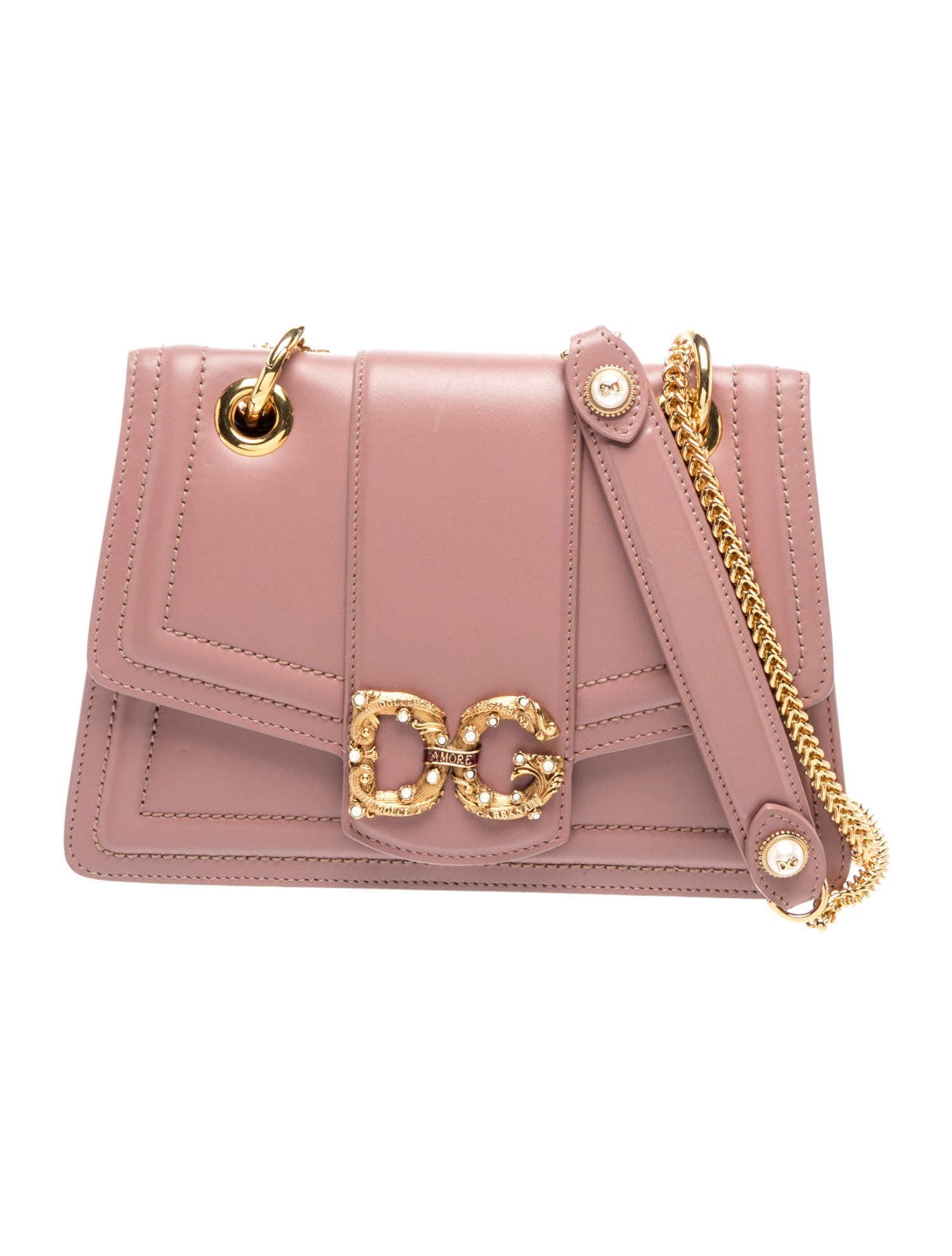 Dolce & Gabbana Leather Amore Shoulder Bag