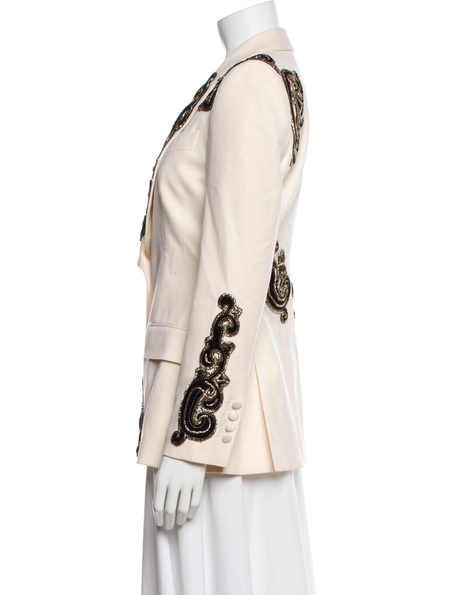 Dolce & Gabbana Virgin Wool Printed Evening Jacket