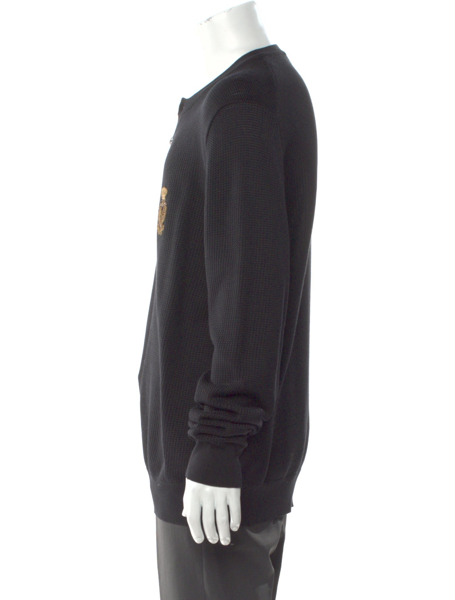 Dolce & Gabbana Graphic Print Crew Neck Polo Sweater
