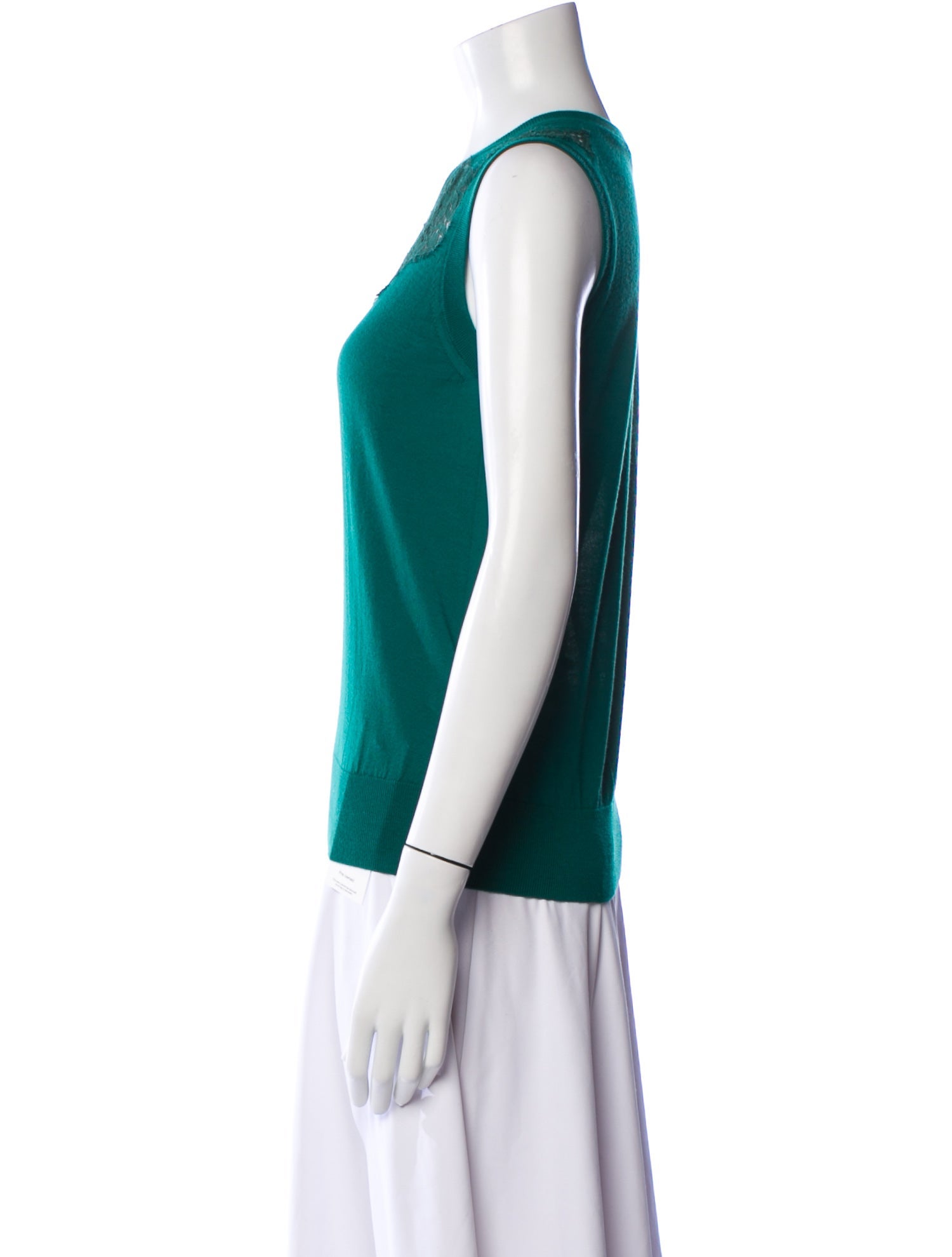 Dolce & Gabbana Cashmere Lace Pattern Top