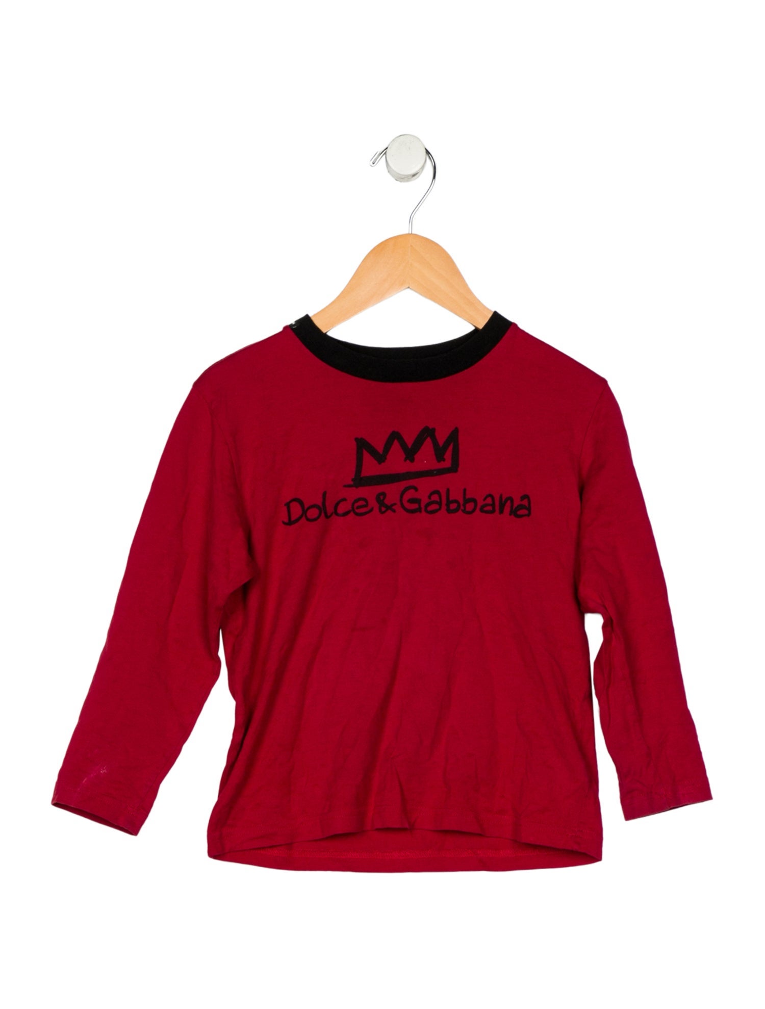 Dolce & Gabbana Girls' red long sleeve shirt.