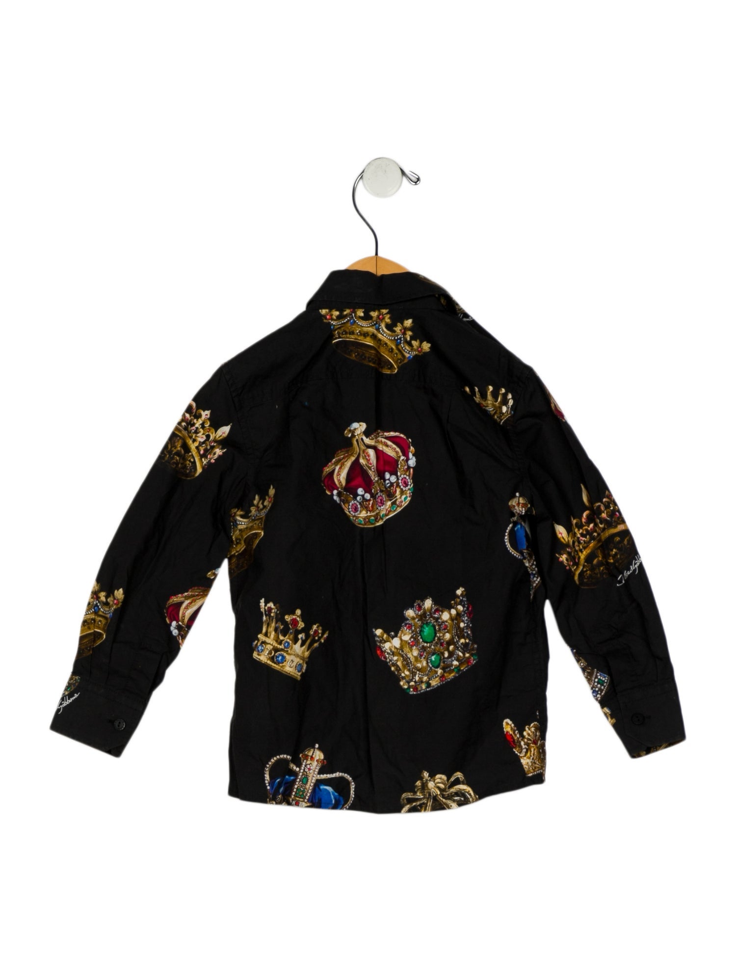 Dolce & Gabbana Girls' black long sleeve button up
