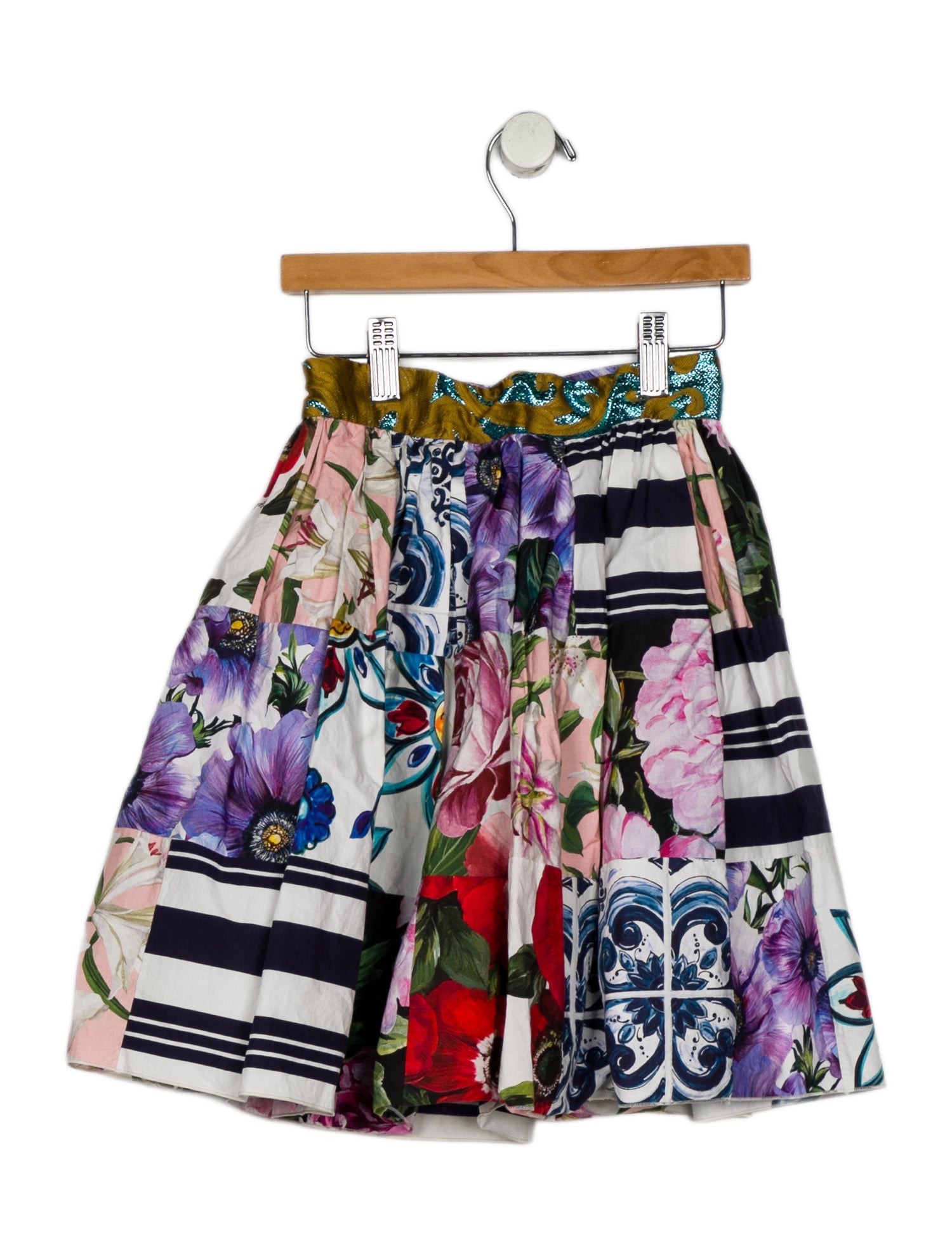 Dolce & Gabbana Toddler Girls' Floral Pleated Maxi Skirt