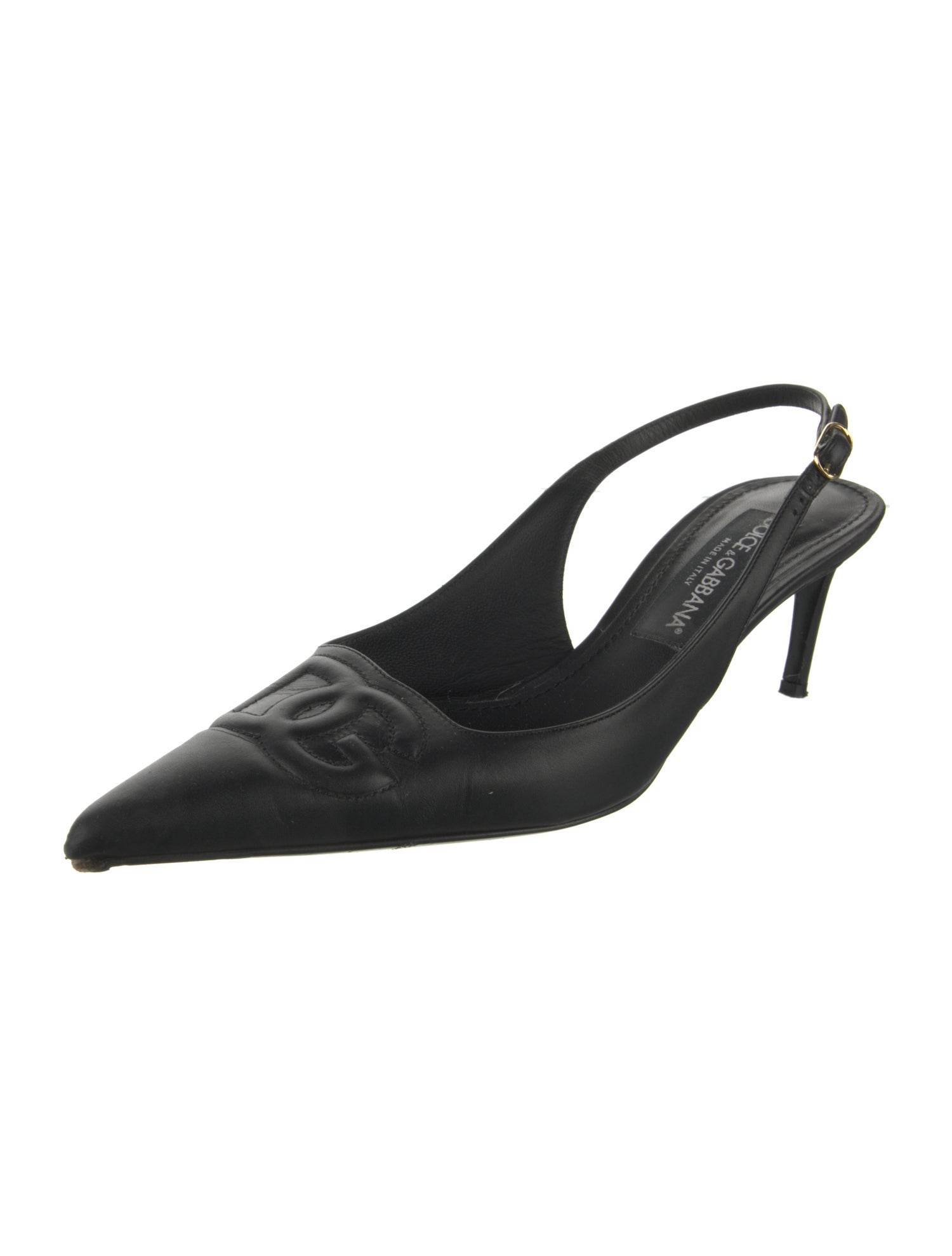 Dolce & Gabbana Leather Slingback Pumps