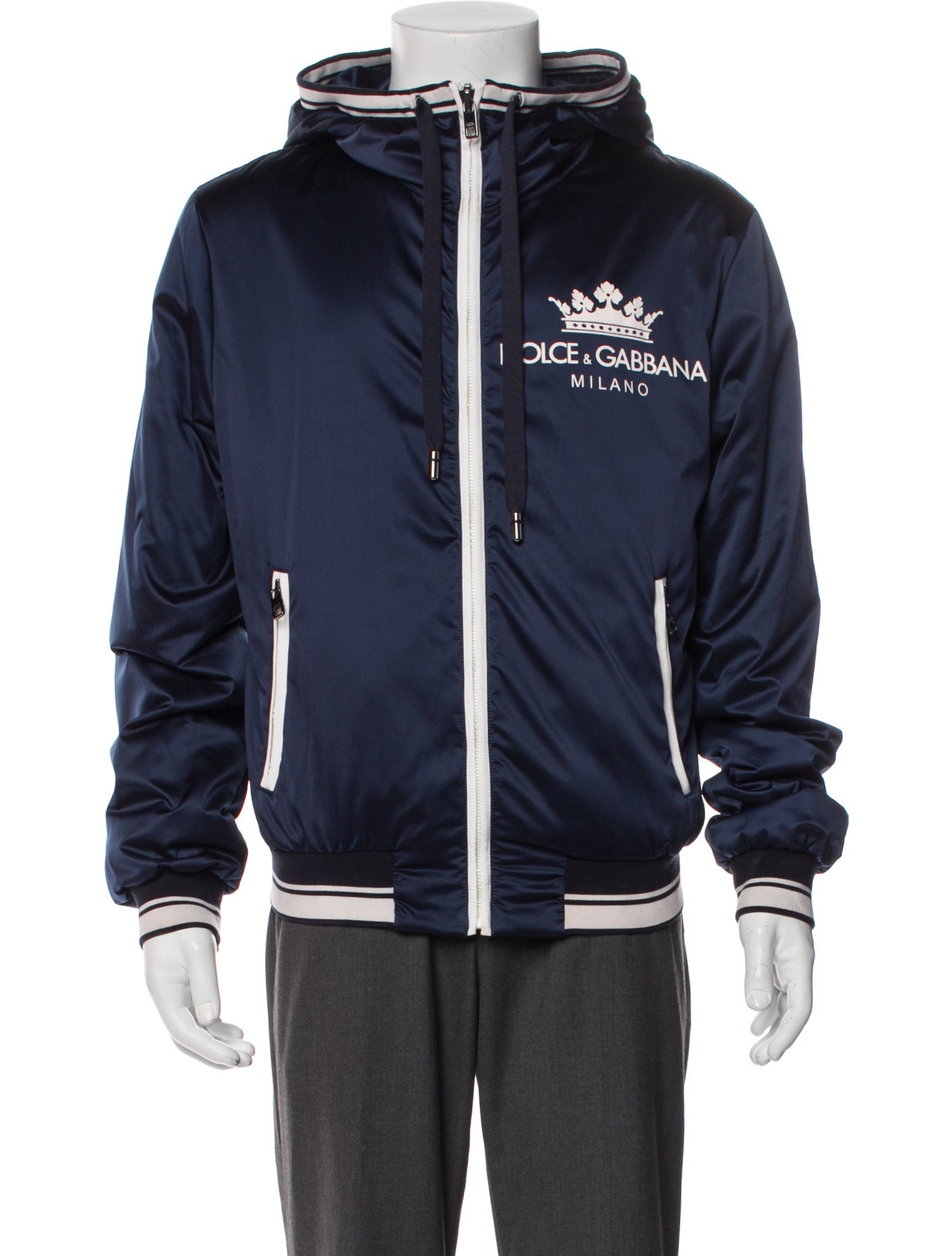 Dolce & Gabbana Signature Logo Graphic Print Windbreaker