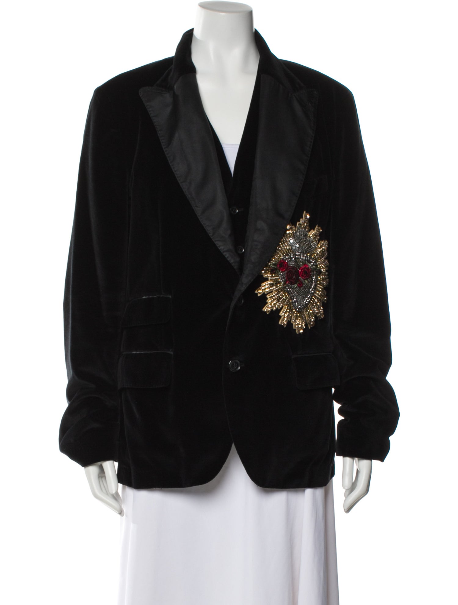 Dolce & Gabbana Vest Set Mesh Accents Set