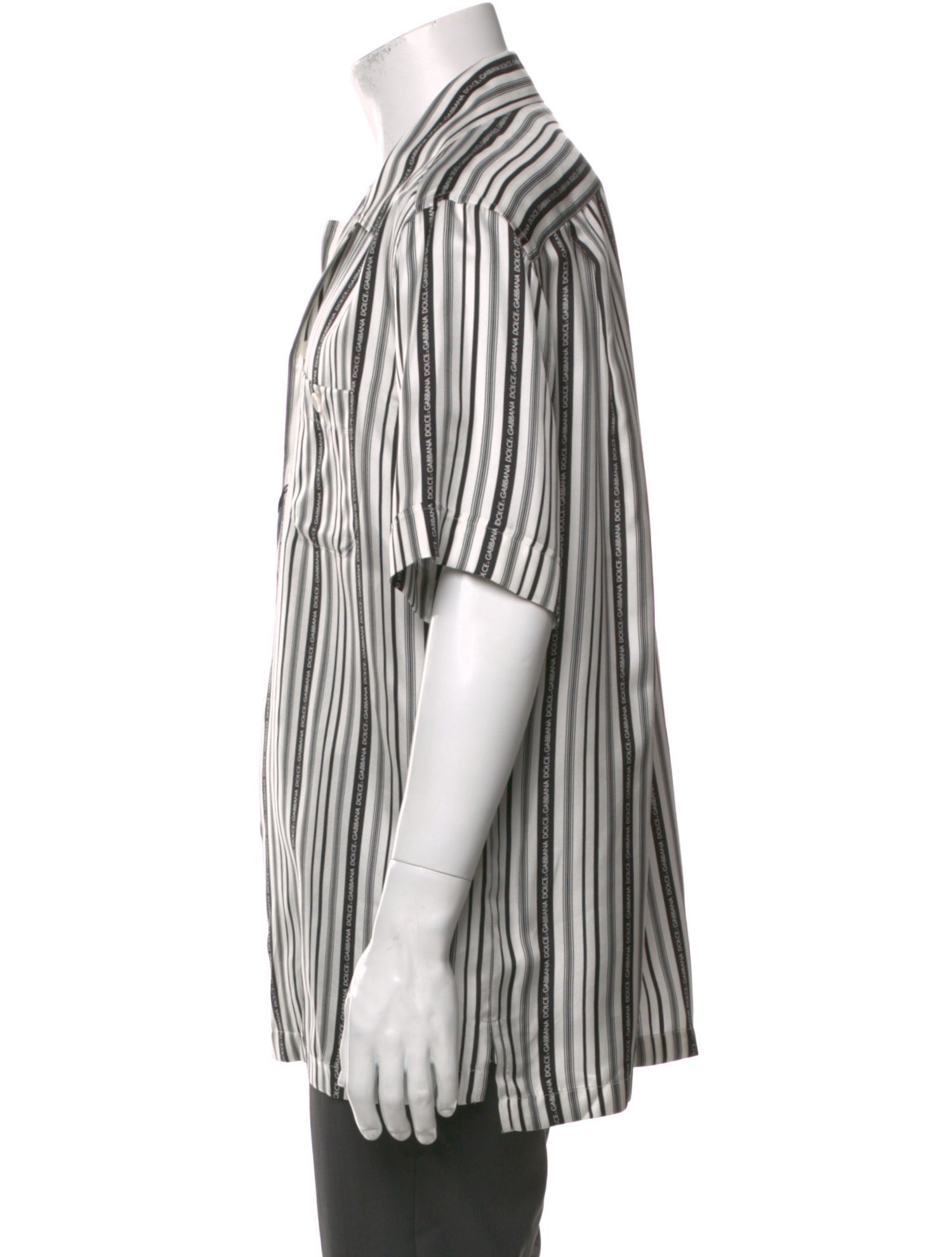 Dolce & Gabbana Silk Striped Shirt w/ Tags