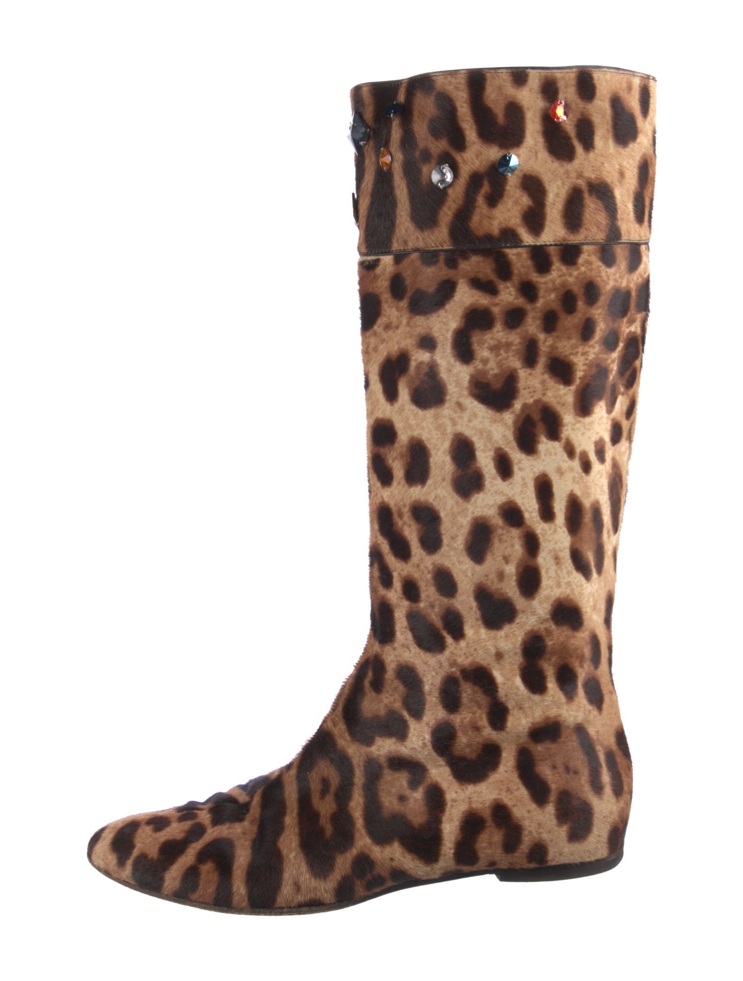 Dolce & Gabbana Ponyhair Animal Print Boots