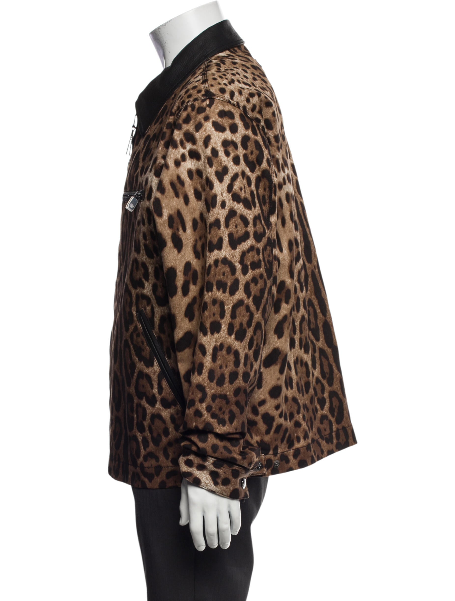 Dolce & Gabbana Animal Print Trucker Jacket