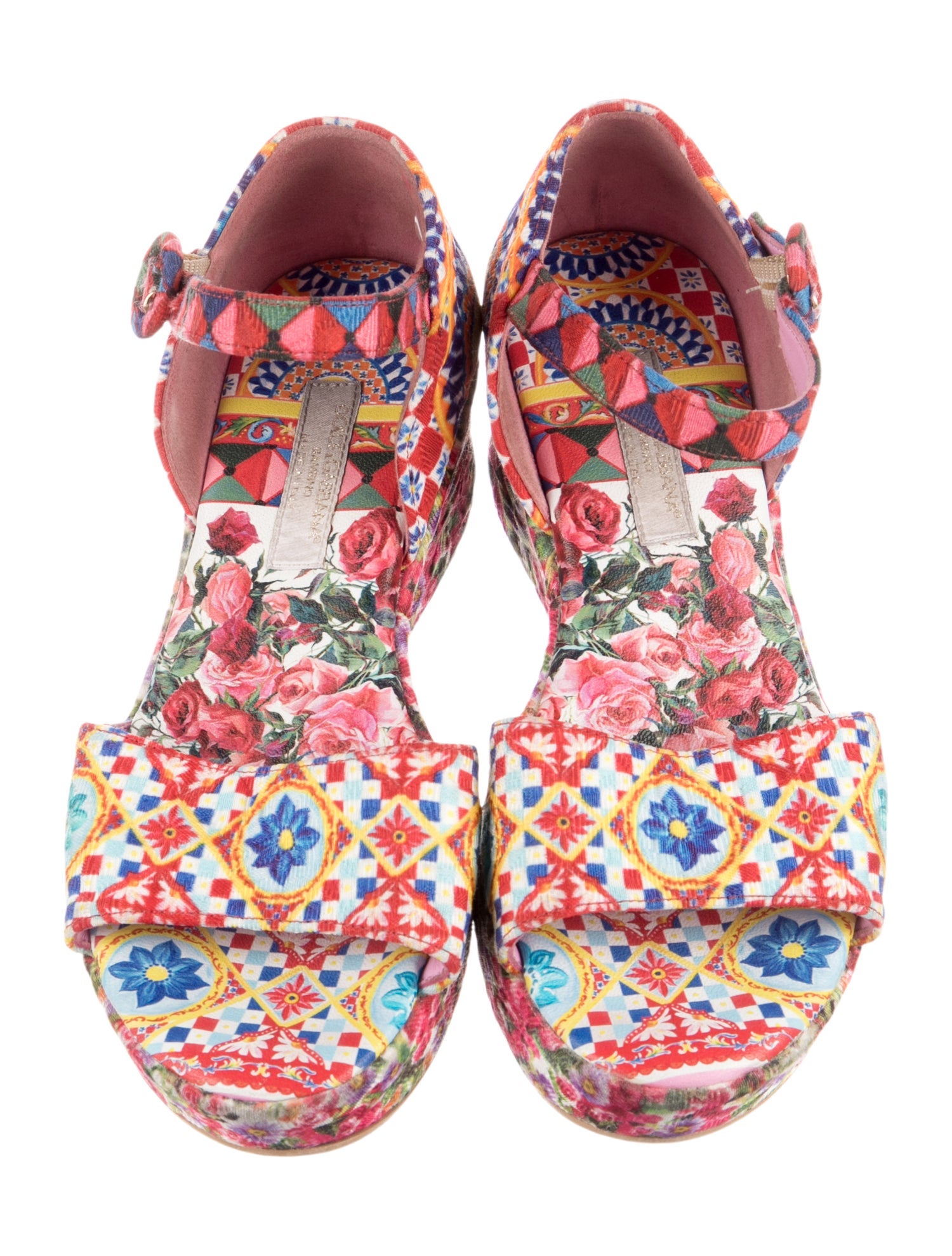 Dolce & Gabbana Girls Pattern Printed Sandals
