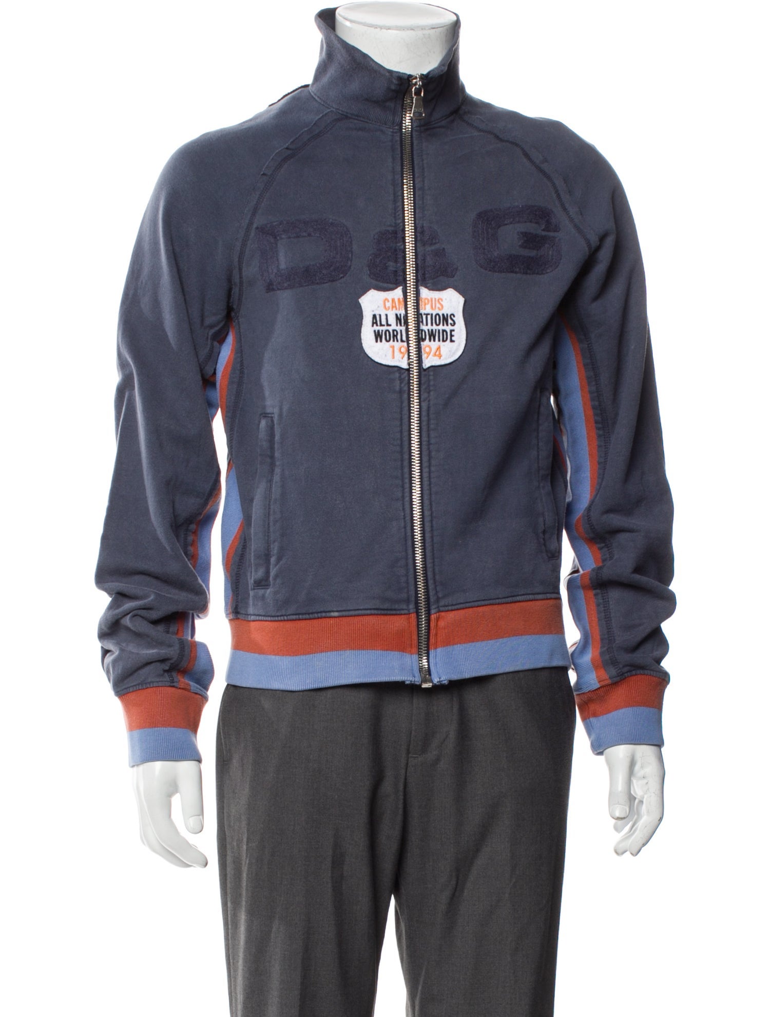 Dolce & Gabbana Striped Windbreaker
