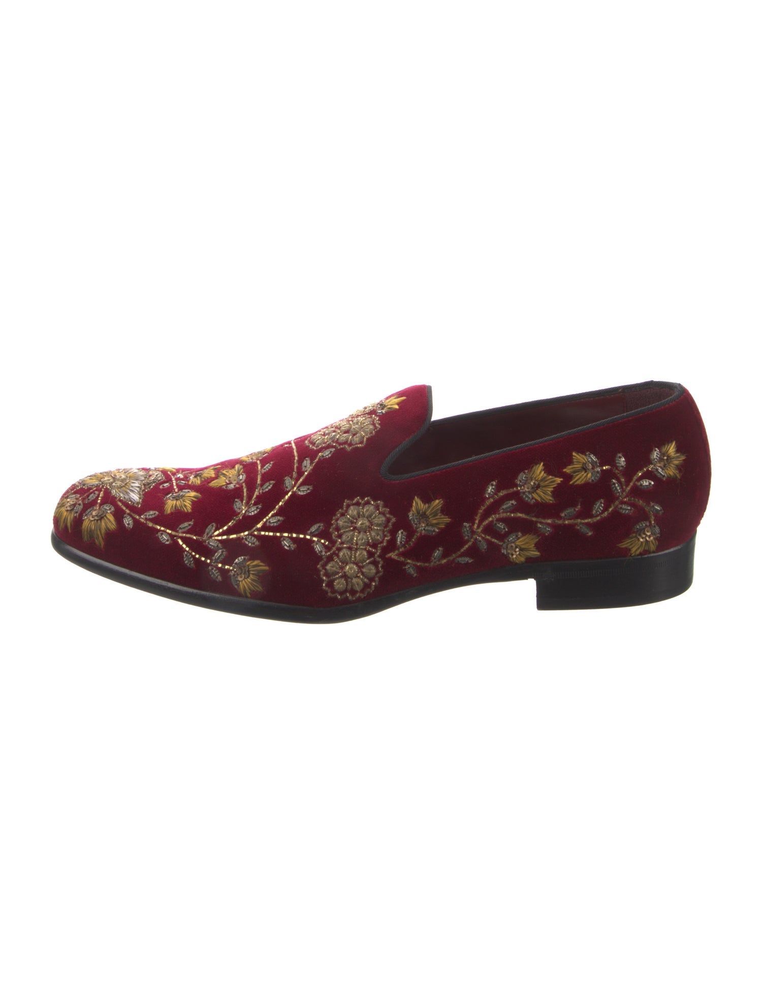 Dolce & Gabbana Velvet Printed Loafers