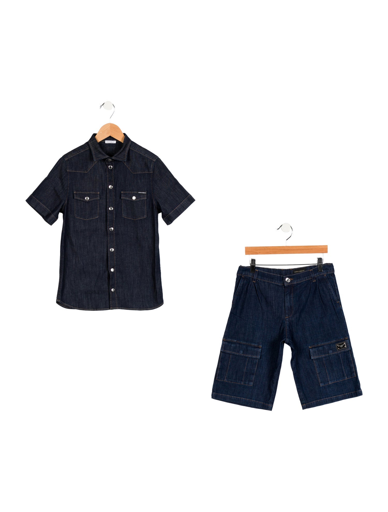 Dolce & Gabbana Boys' Denim Shirt and Shorts Set