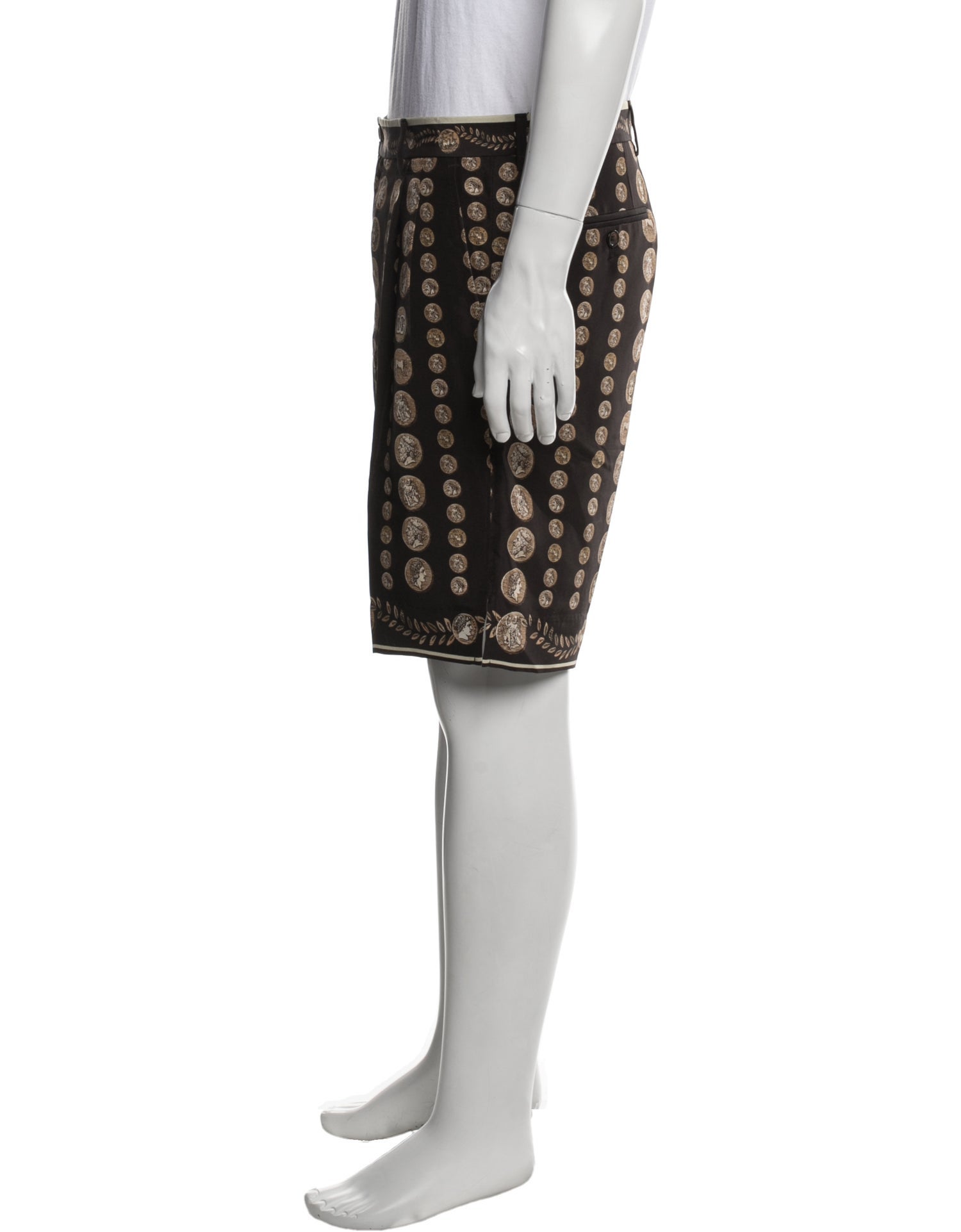 Dolce & Gabbana Silk Flat Front Shorts