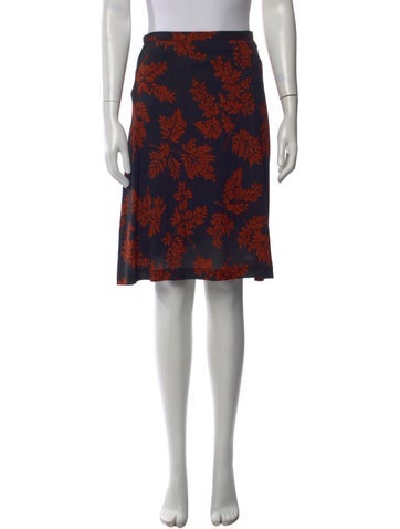 Pre-owned Dolce & Gabbana Silk Knee-length Skirt In Black