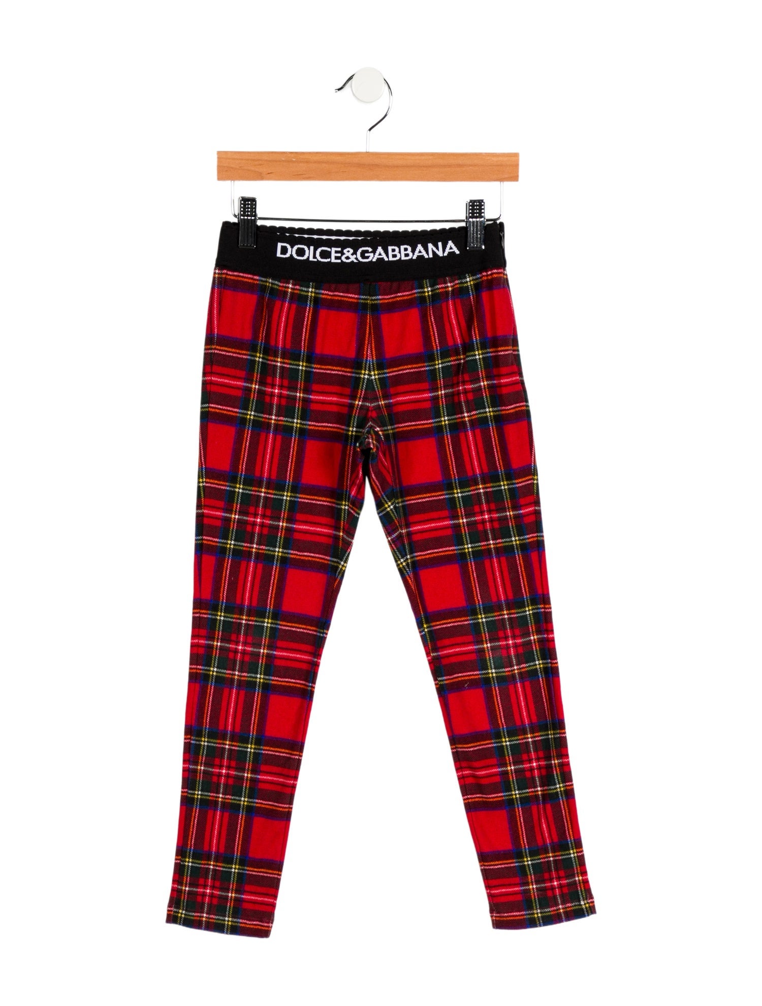 Dolce & Gabbana Girls' Plaid Leggings