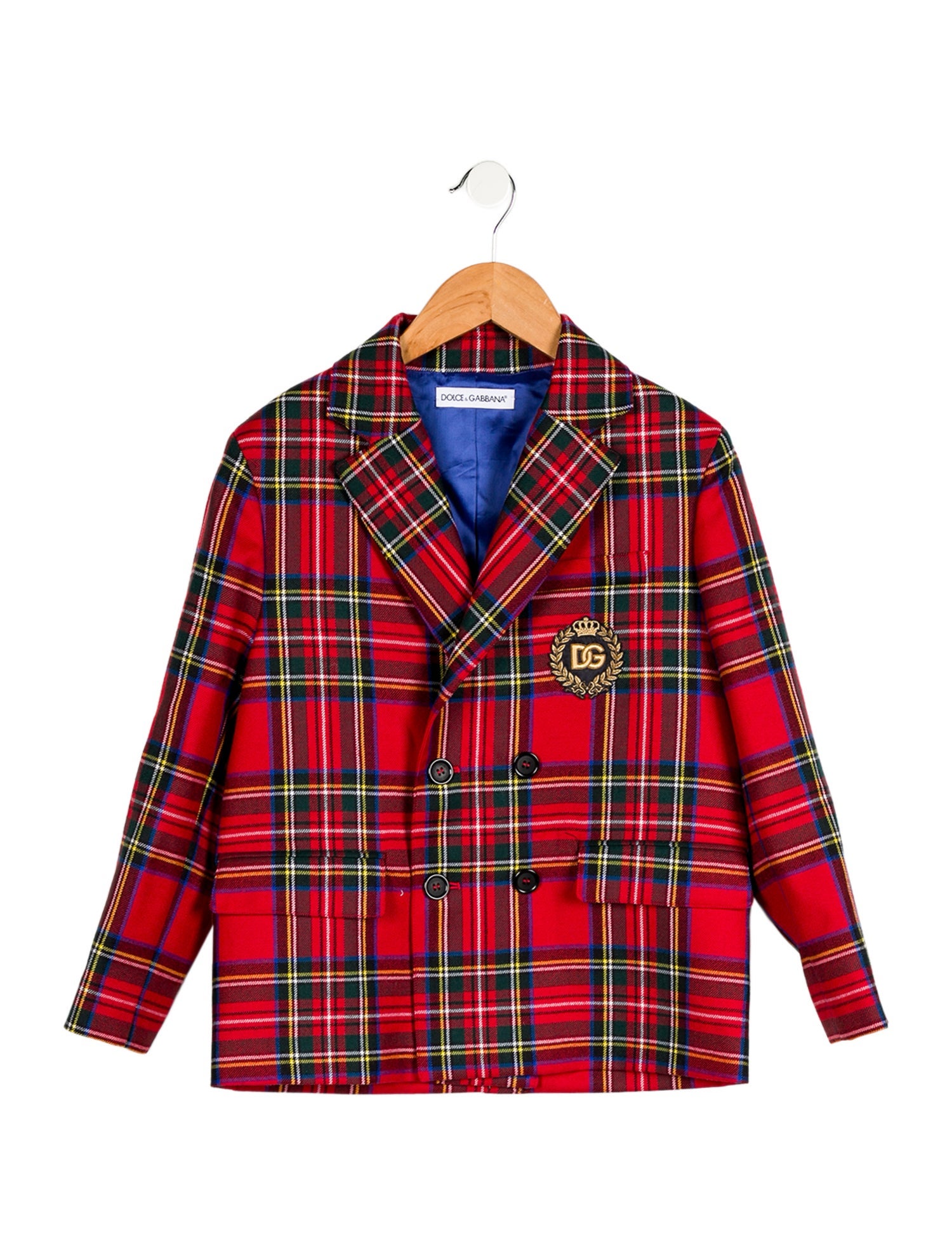 Dolce & Gabbana Girls' Plaid Blazer w/Tags