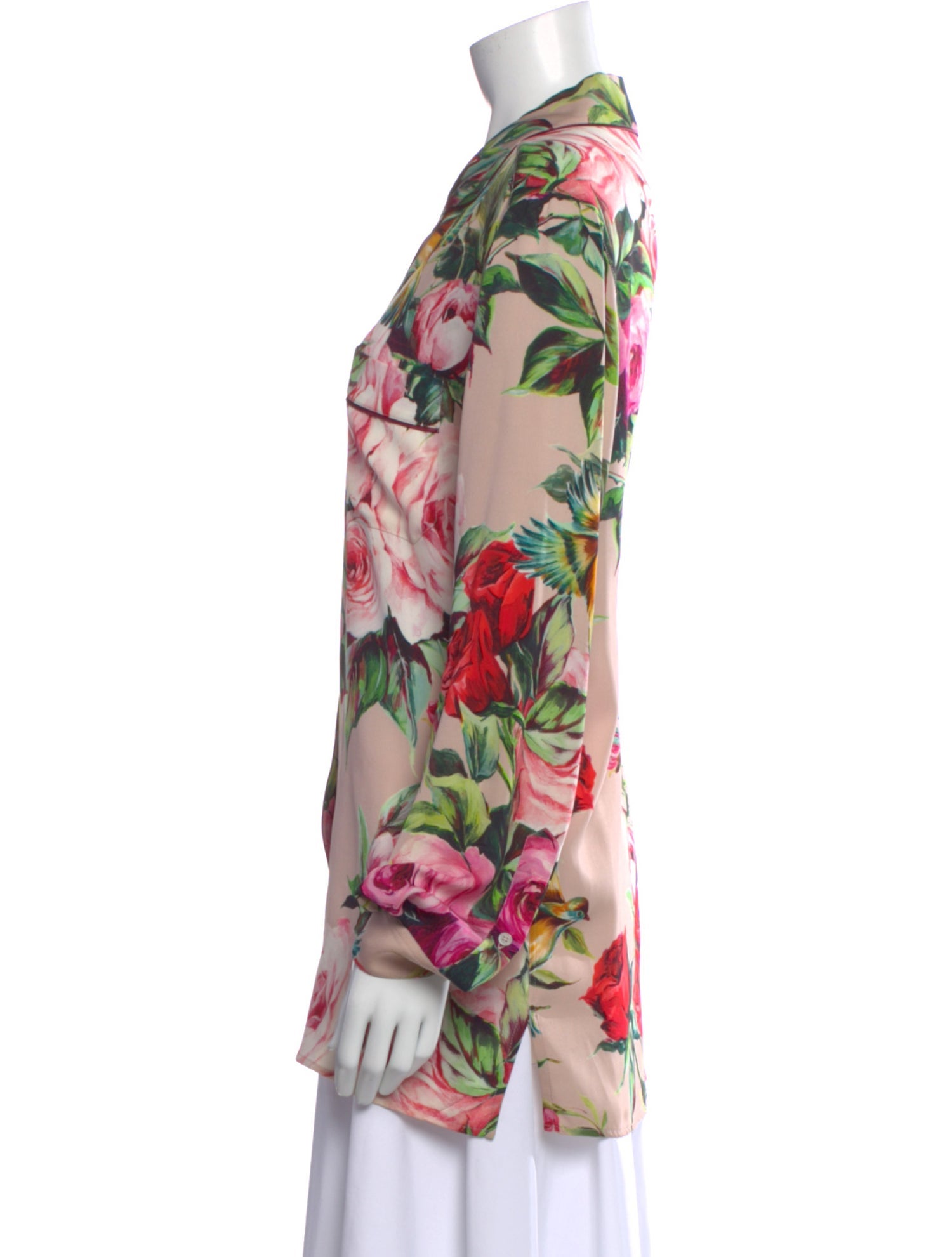 Dolce & Gabbana Silk Floral Print Blouse