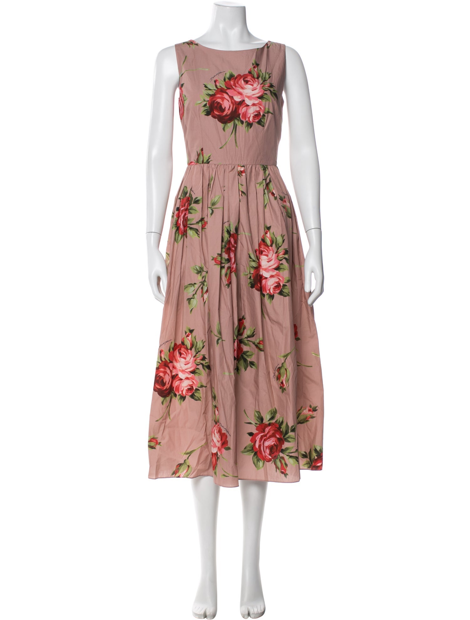 Dolce & Gabbana Floral Print Long Dress w/ Tags