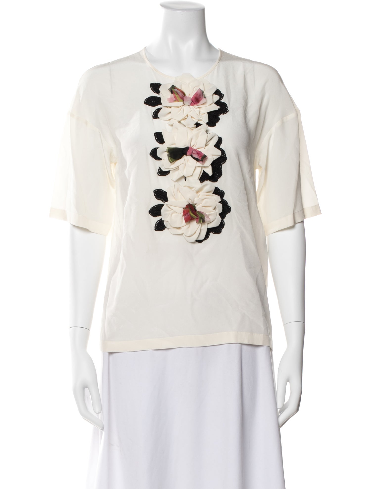 Dolce & Gabbana Silk Floral Print Top