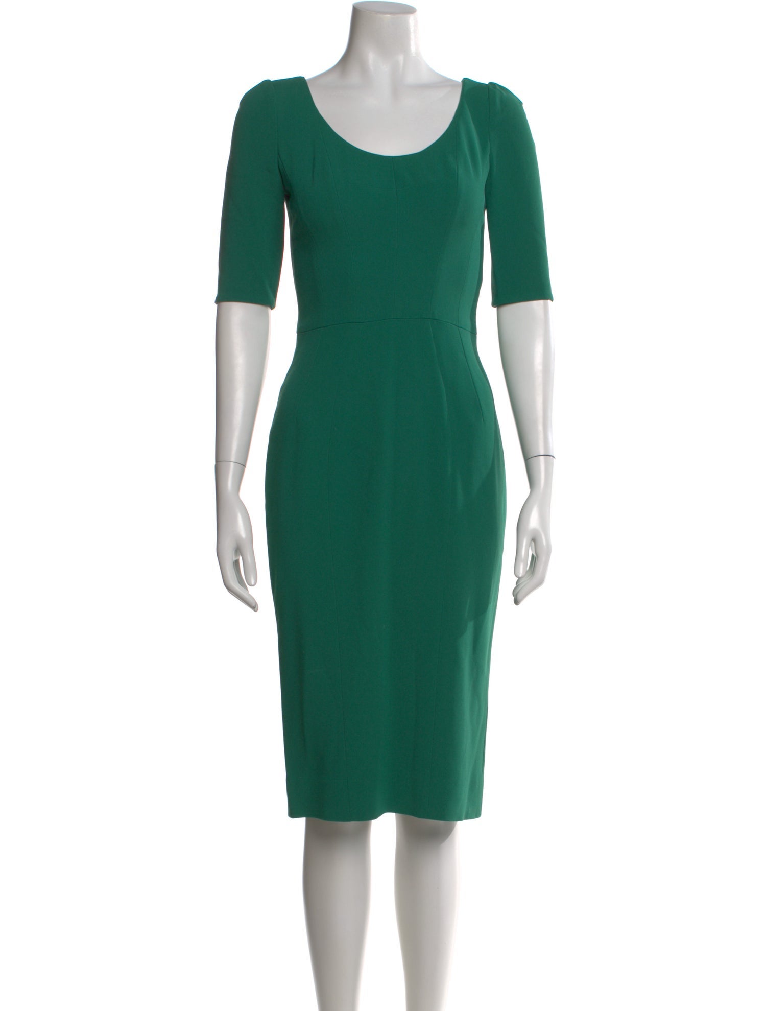 Dolce & Gabbana Scoop Neck Midi Length Dress