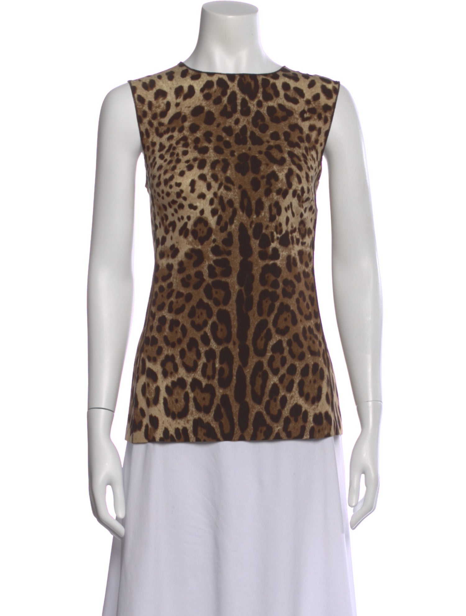 Dolce & Gabbana Animal Print Crew Neck Top w/ Tags