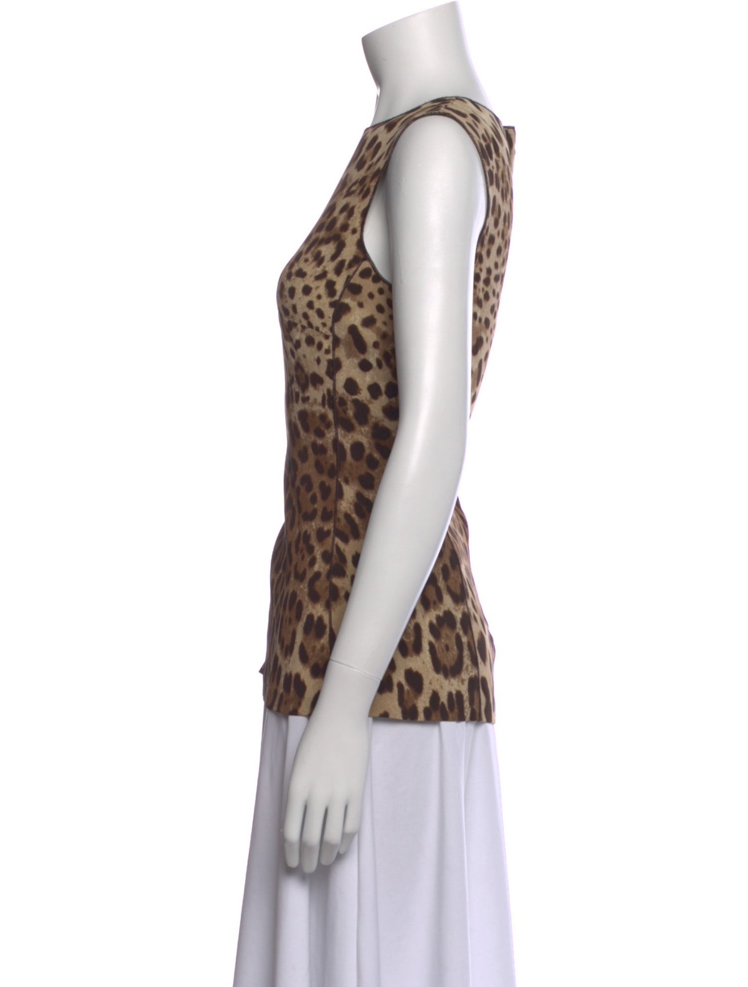 Dolce & Gabbana Animal Print Crew Neck Top w/ Tags