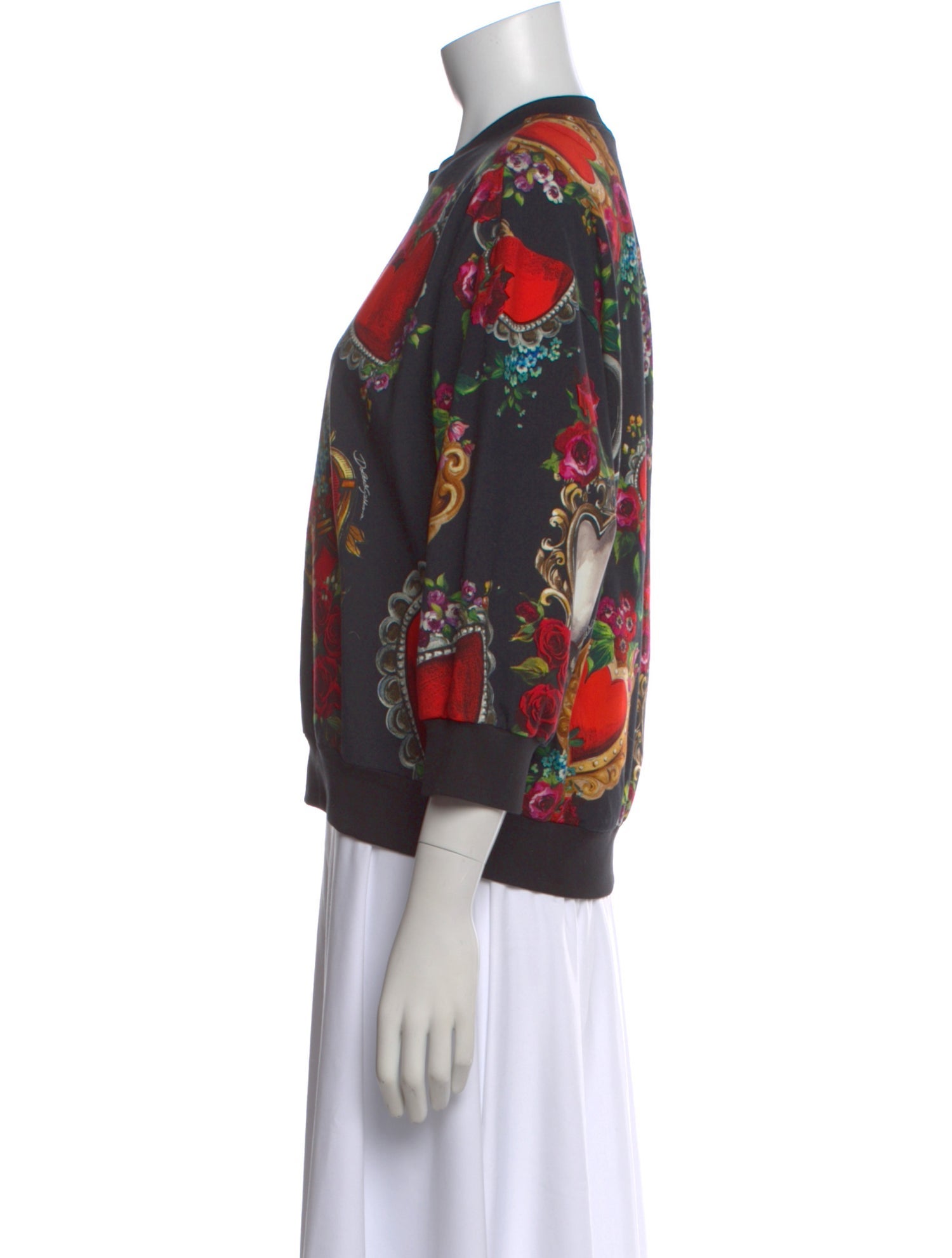 Dolce & Gabbana Printed Crew Neck Sweater
