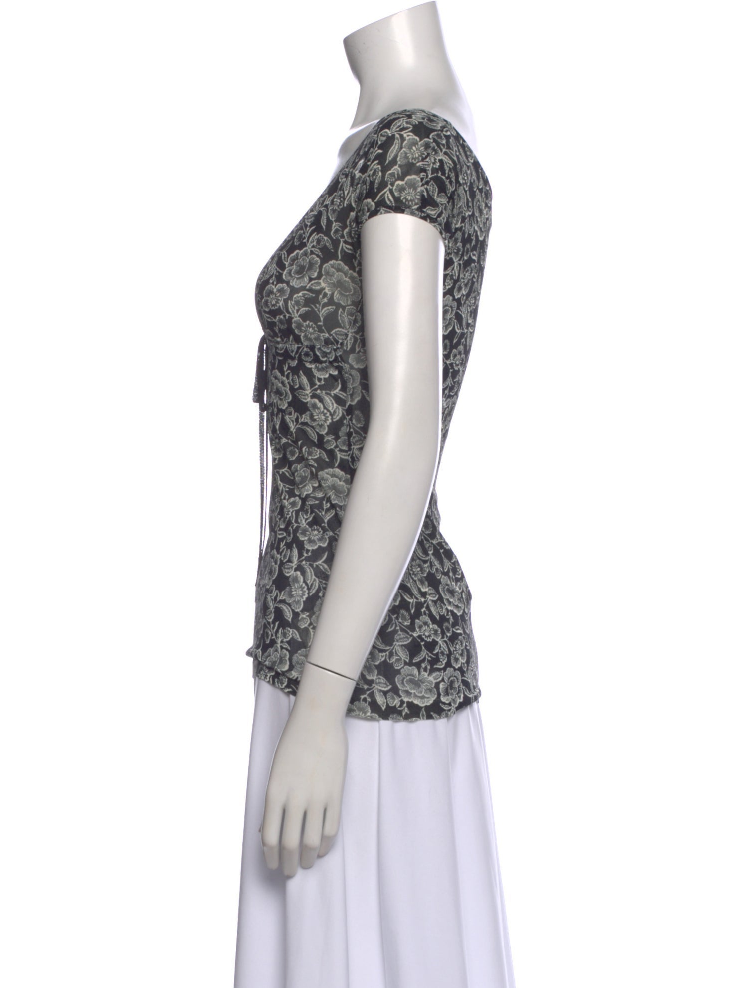 Dolce & Gabbana Floral Print V-Neck Top