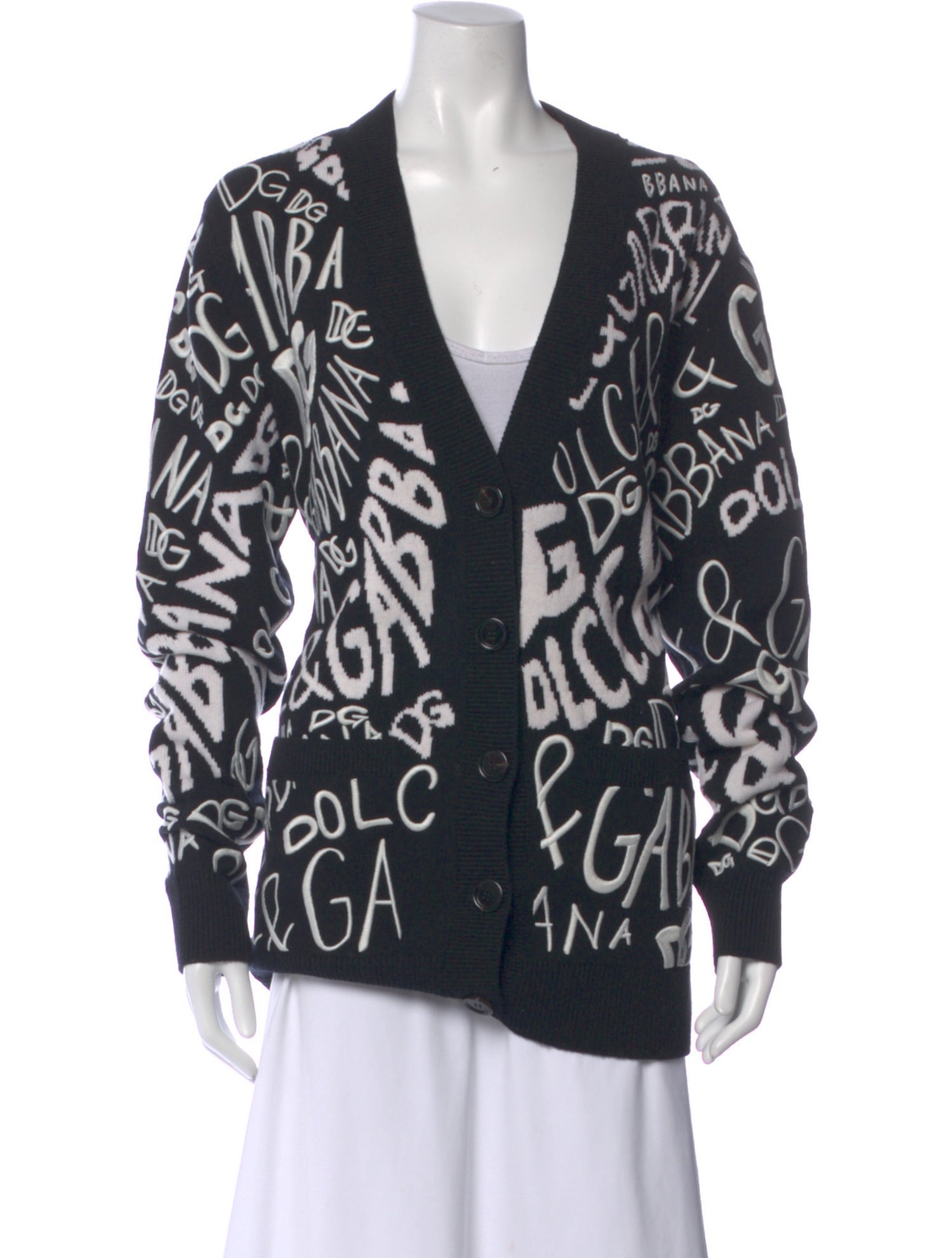 Dolce & Gabbana Virgin Wool Printed Sweater