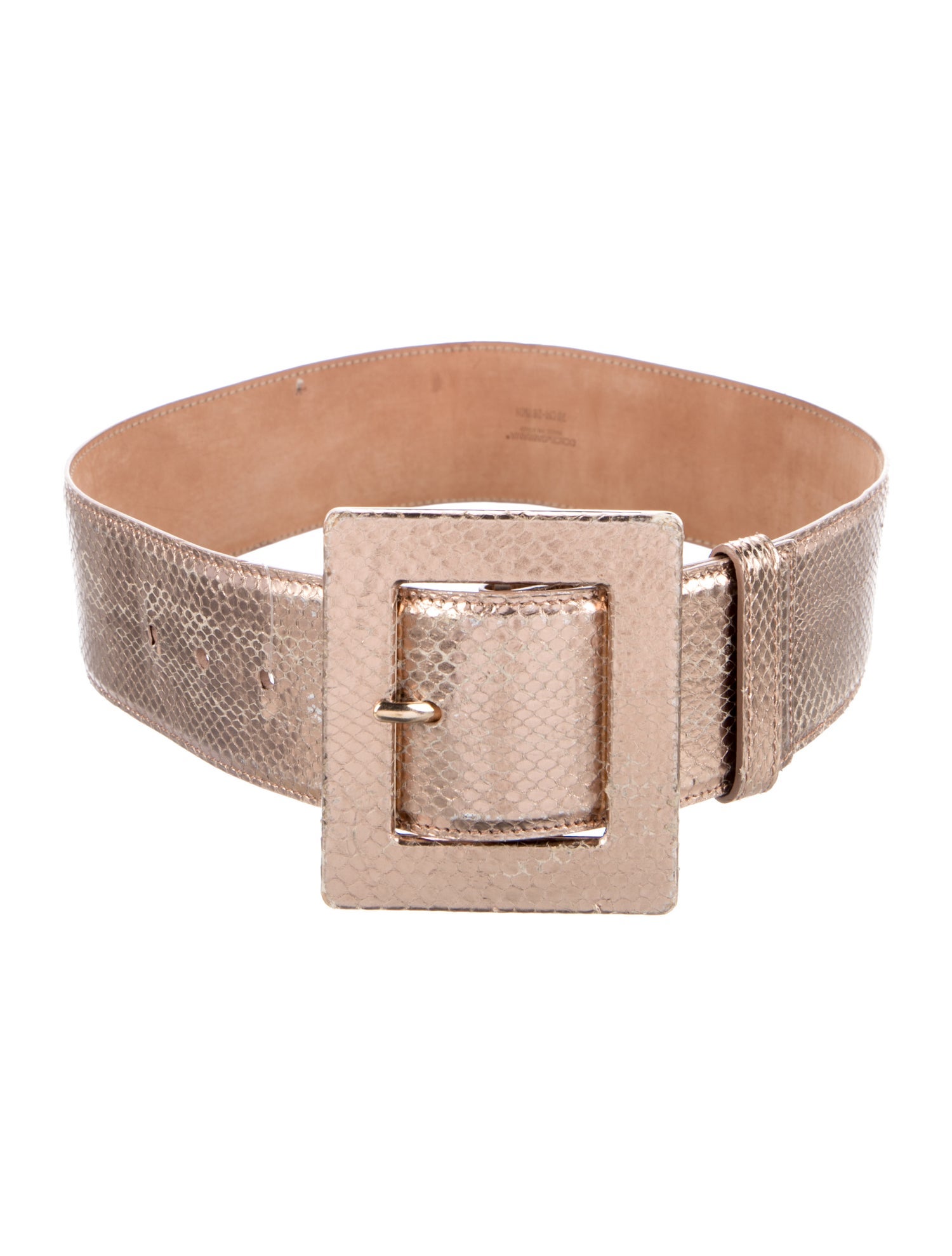Dolce & Gabbana Wide Snakeskin Waist Belt