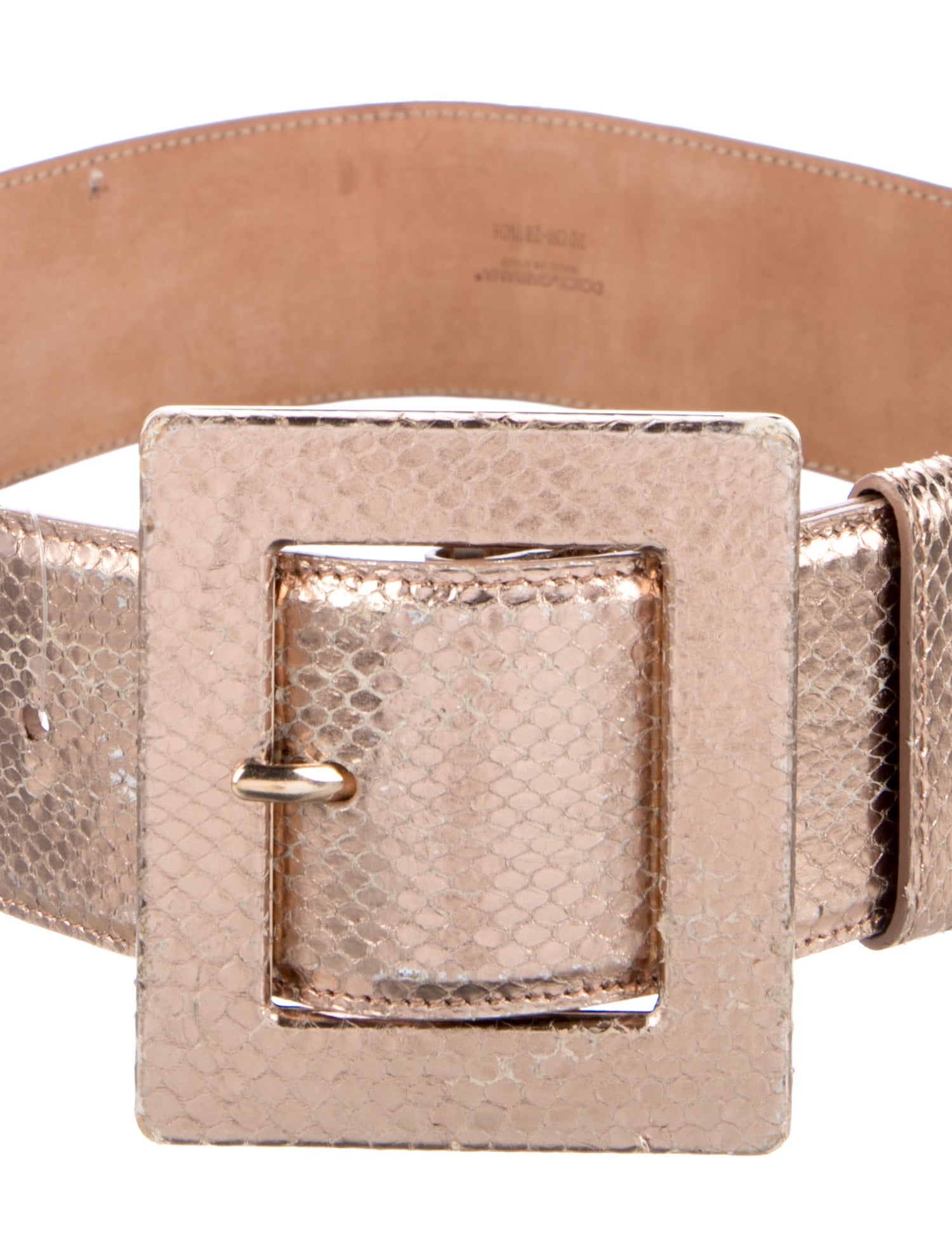 Dolce & Gabbana Wide Snakeskin Waist Belt