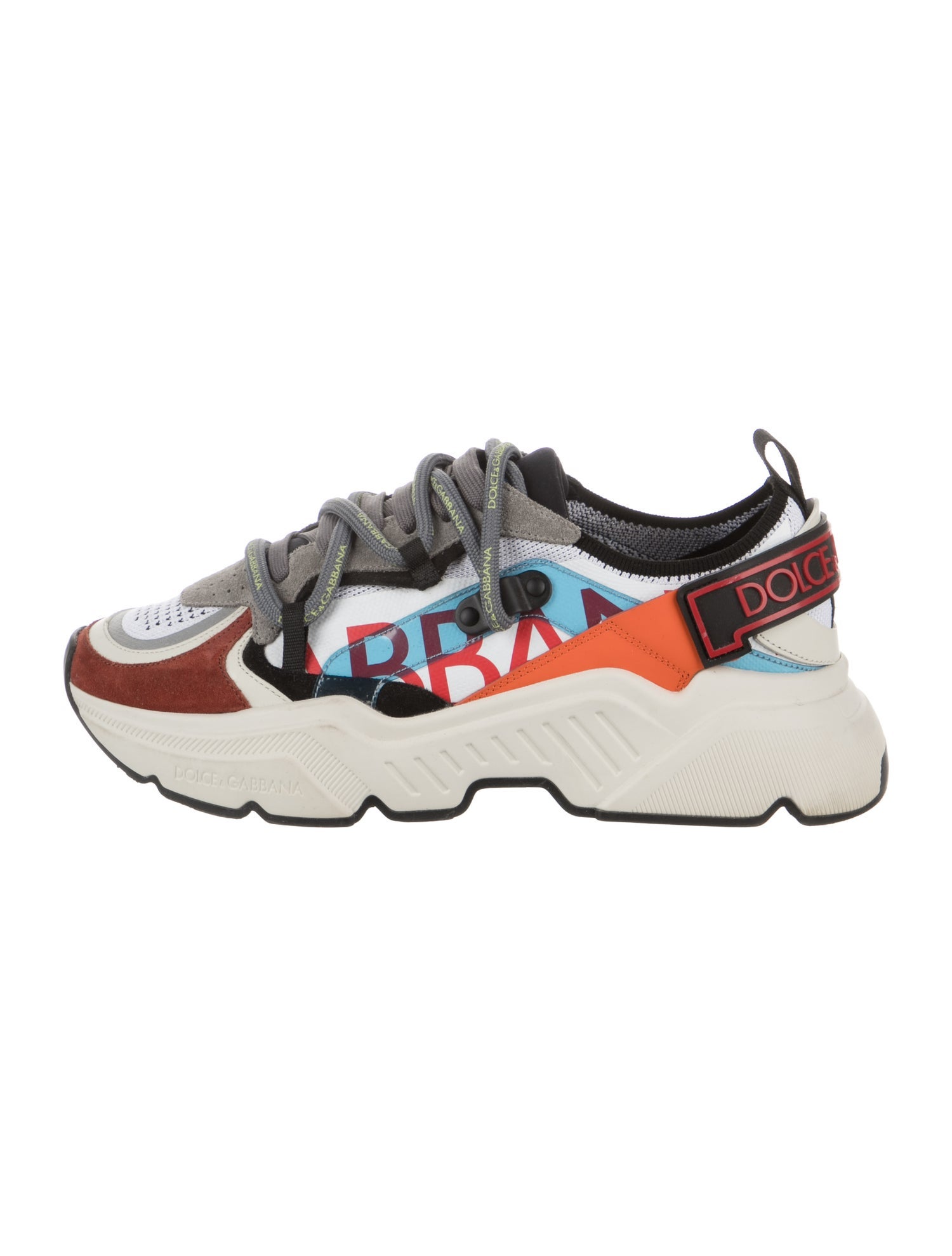 Dolce & Gabbana Leather Patterned Athletic Sneakers
