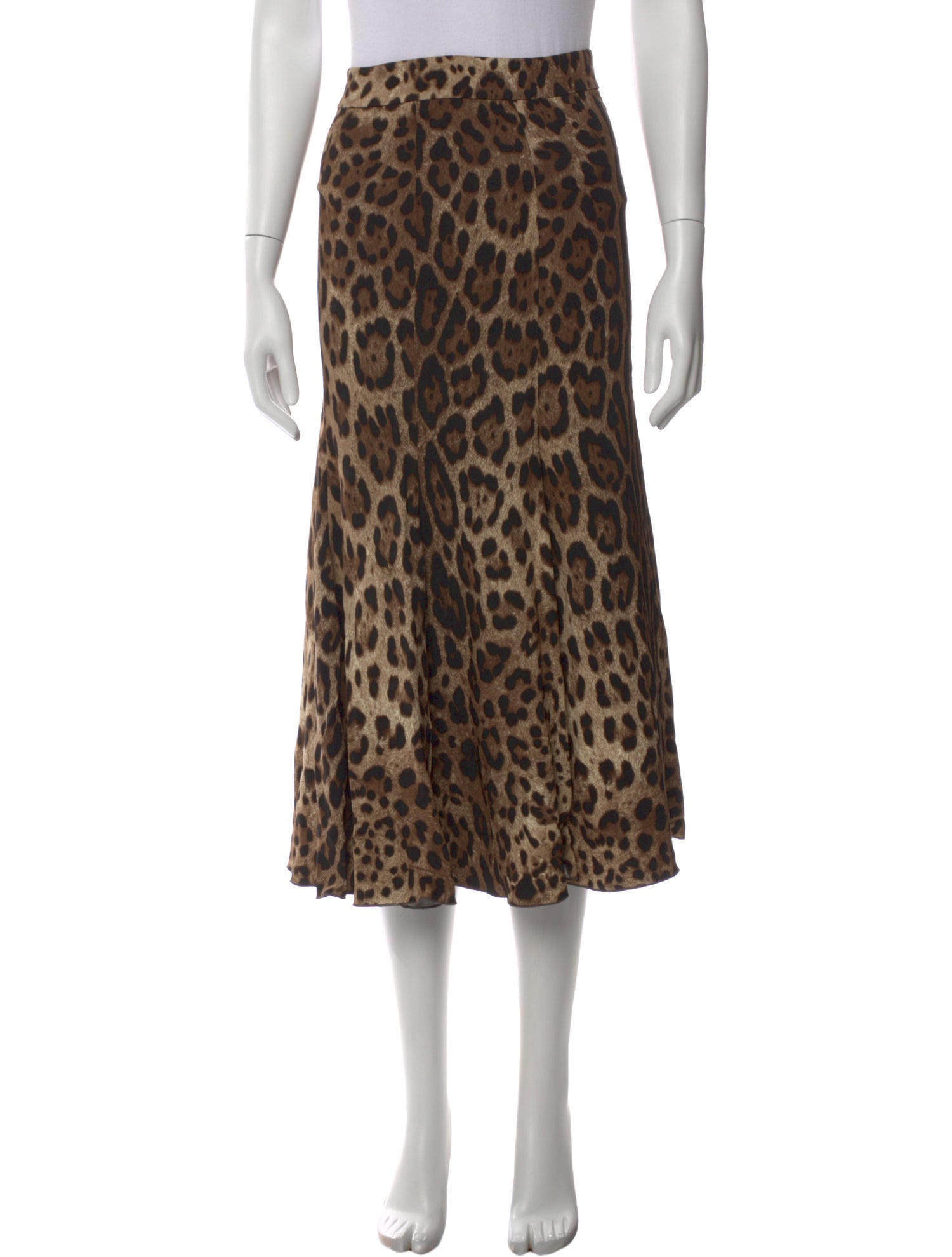 Dolce & Gabbana Animal Print Midi Length Skirt