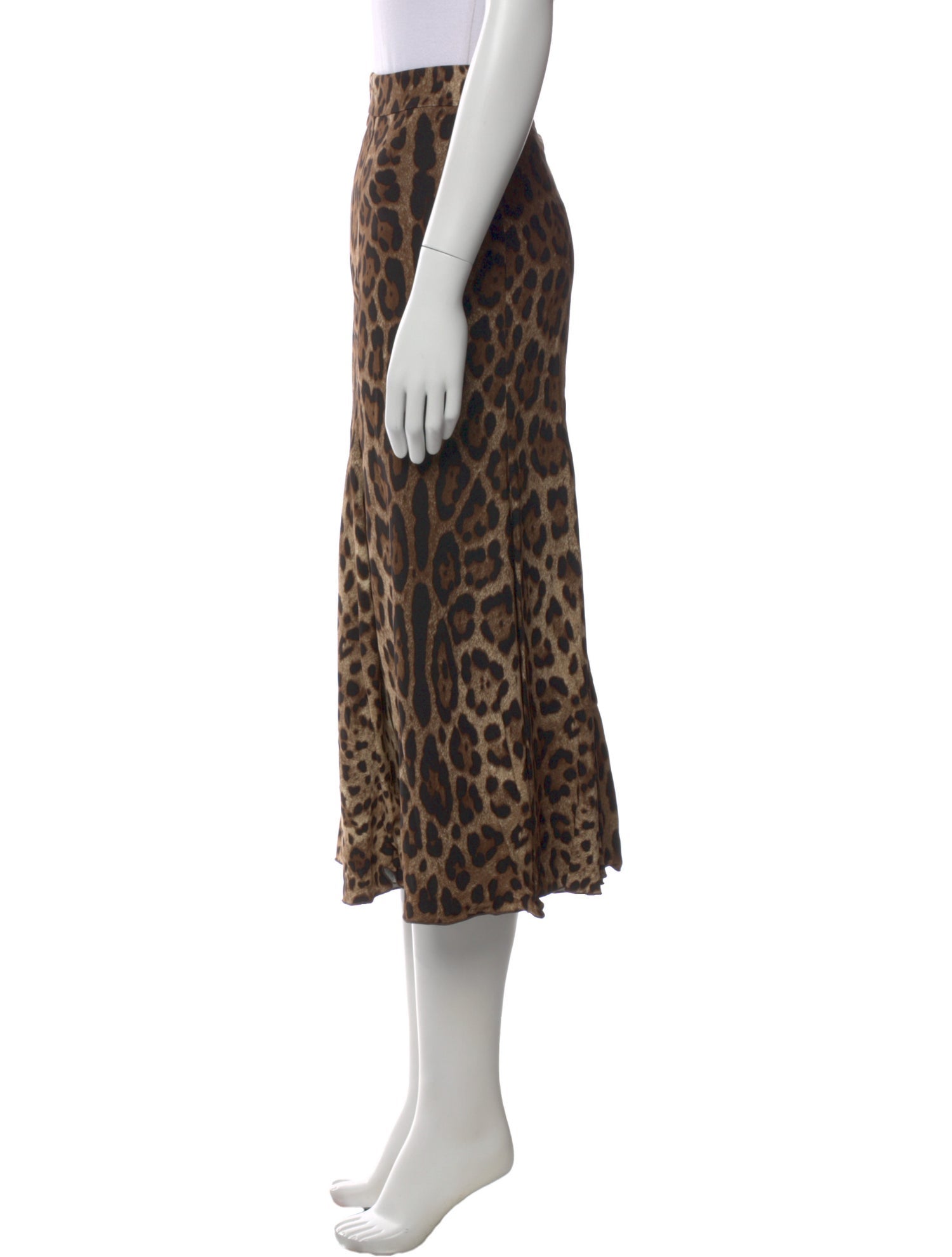 Dolce & Gabbana Animal Print Midi Length Skirt