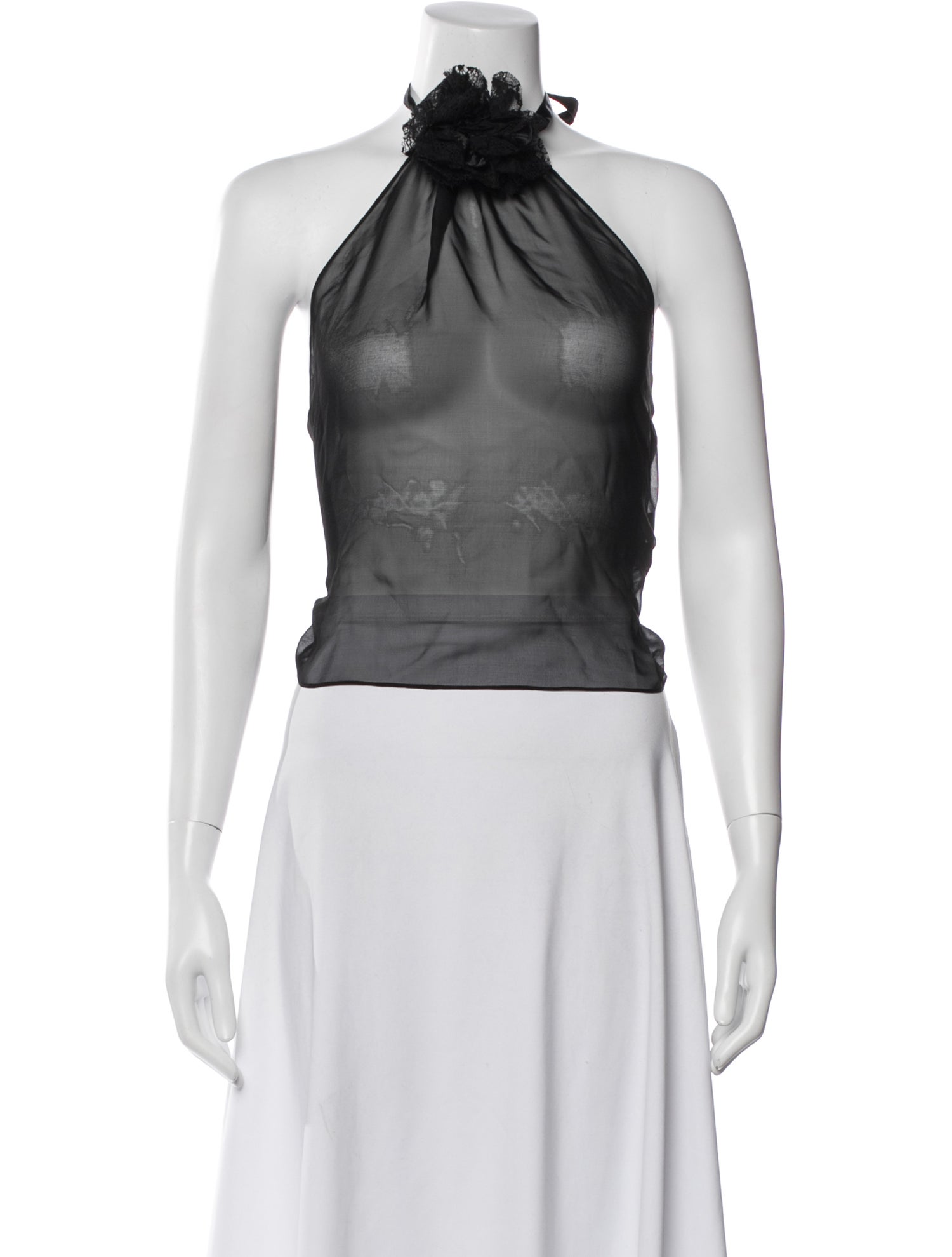 Dolce & Gabbana Silk Halterneck Top