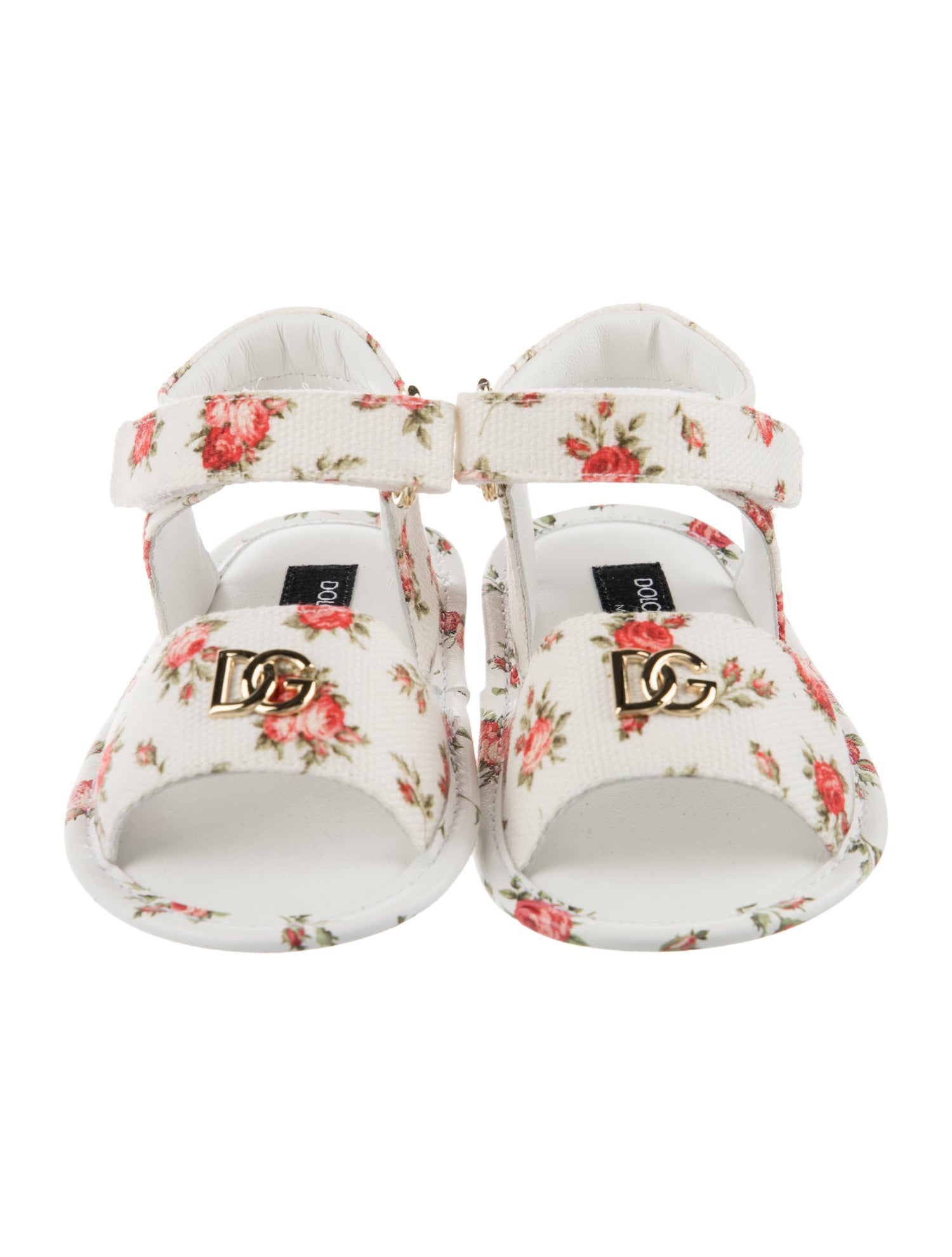 Dolce & Gabbana Infant Girls Floral Canvas Sandals w/Tags