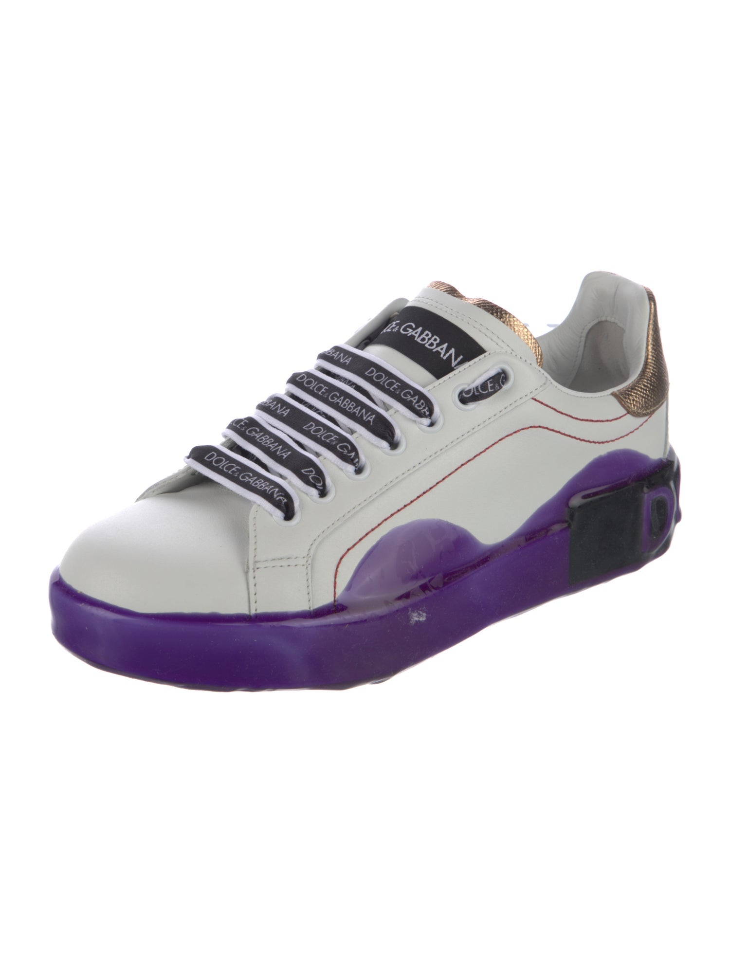 Dolce & Gabbana Signature Logo Leather Sneakers