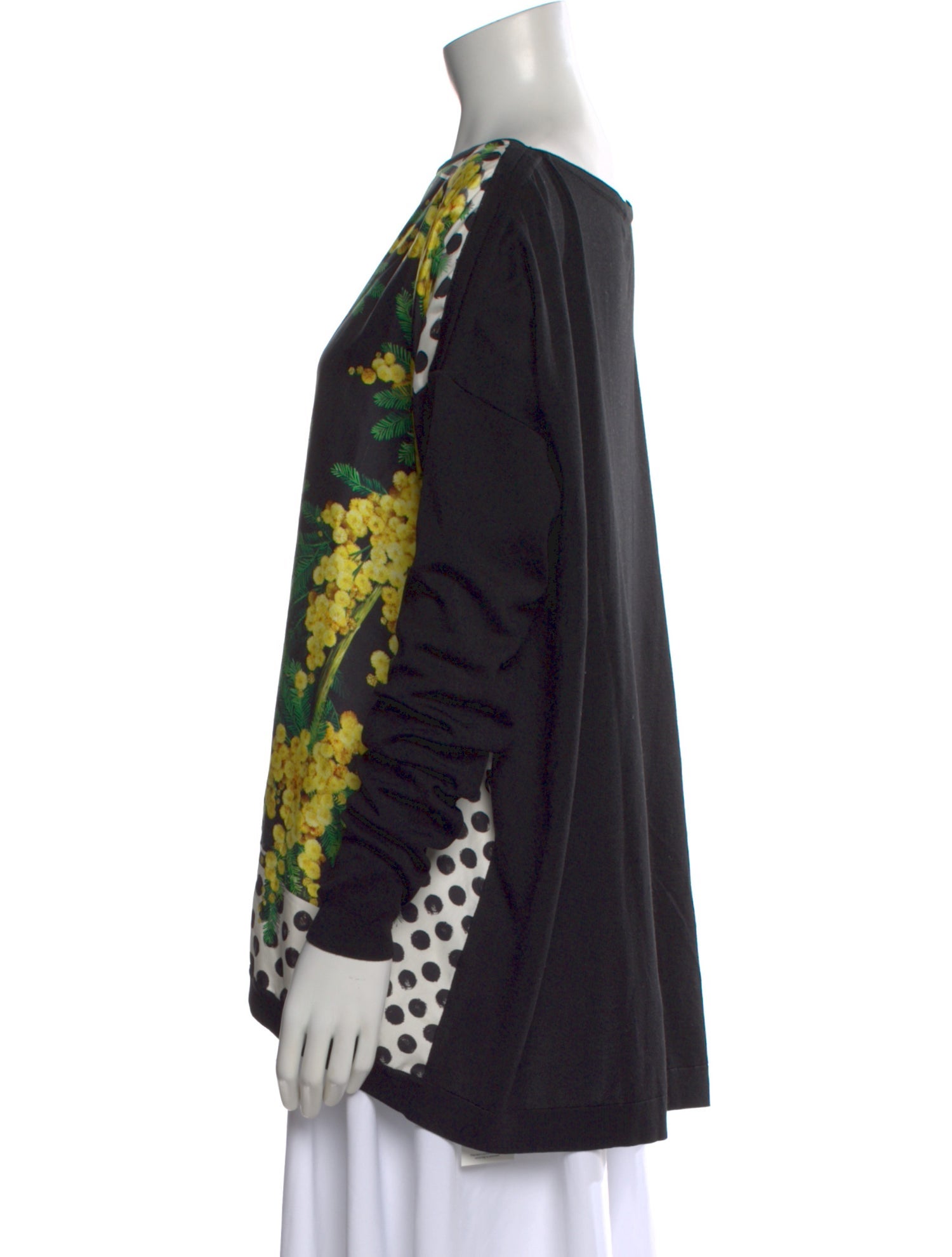 Dolce & Gabbana Silk Floral Print Sweater