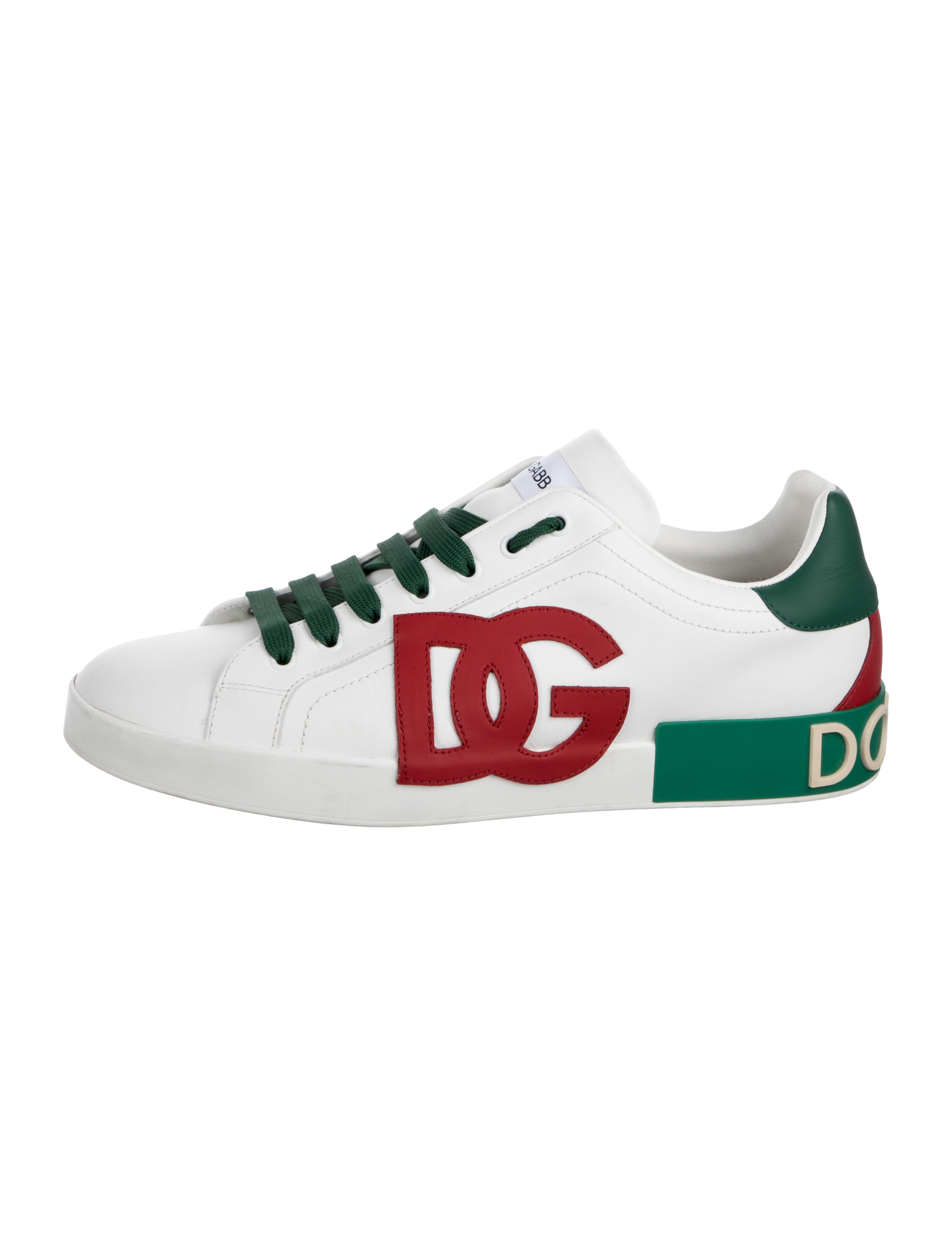 Dolce & Gabbana Leather Printed Sneakers